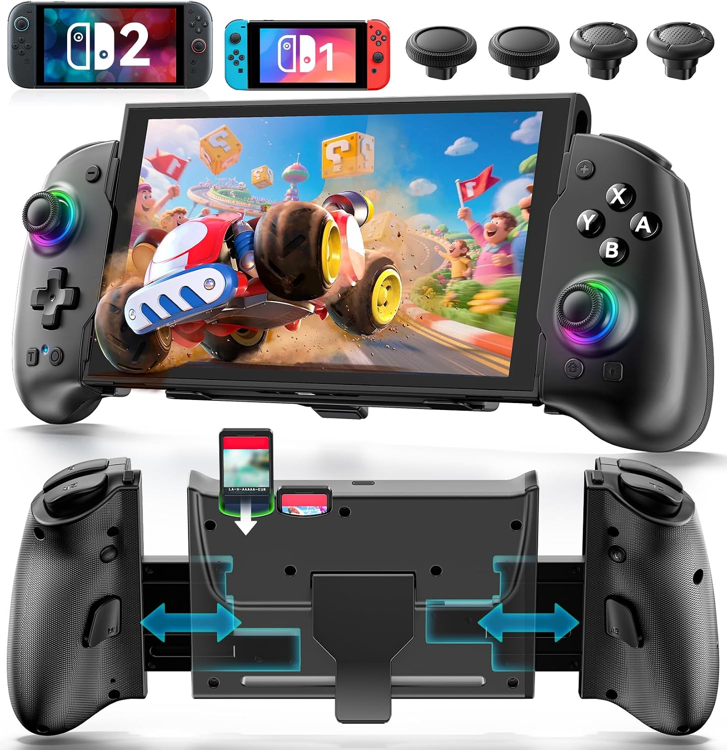 OIVO Switch 1/2 Controller 防飄移 TMR 搖桿手掣  OIVO Switch 1/2 Controller with Anti-Drift TMR Joysticks  SW2-0584