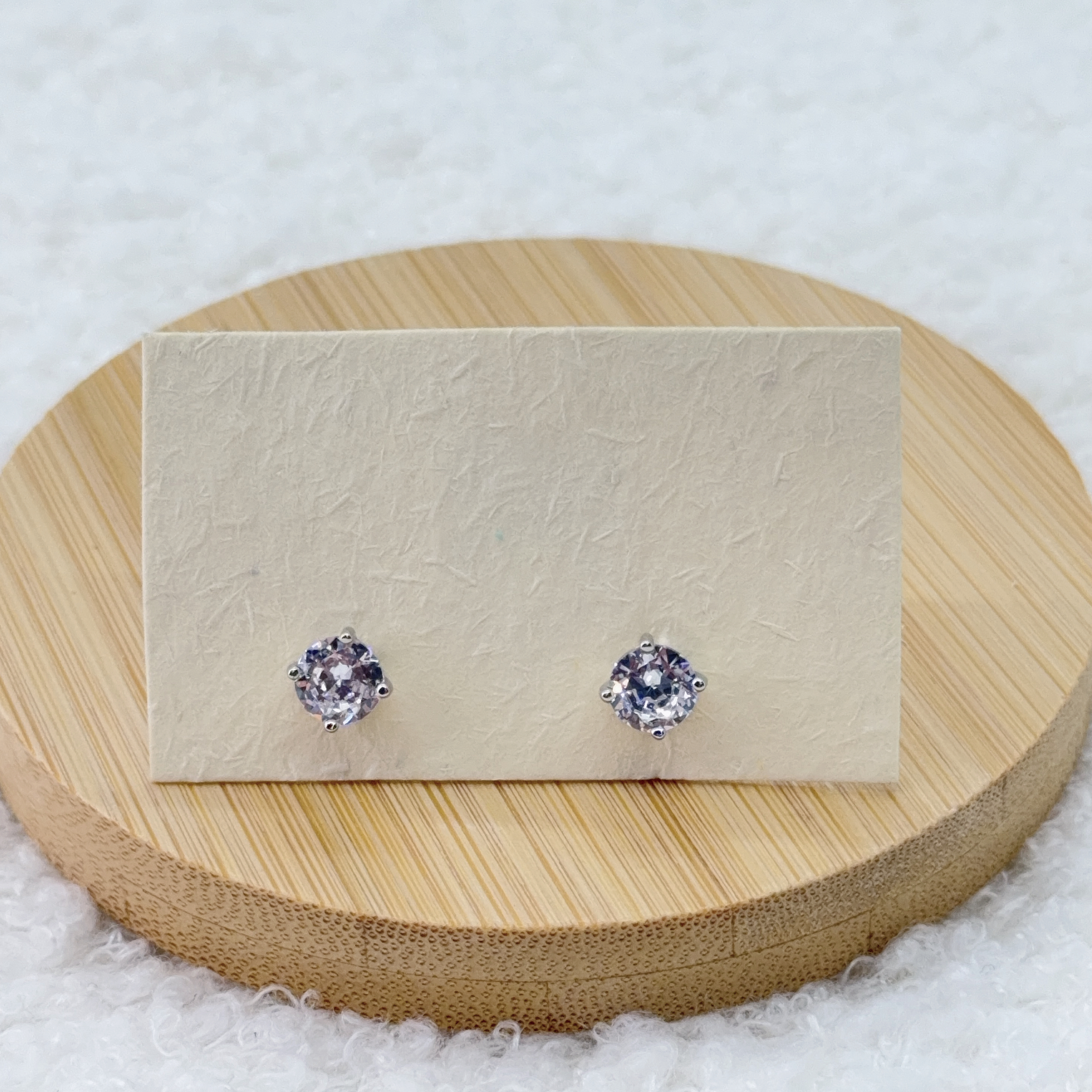 永恆單顆水鑽耳環 (925 Silver Post)