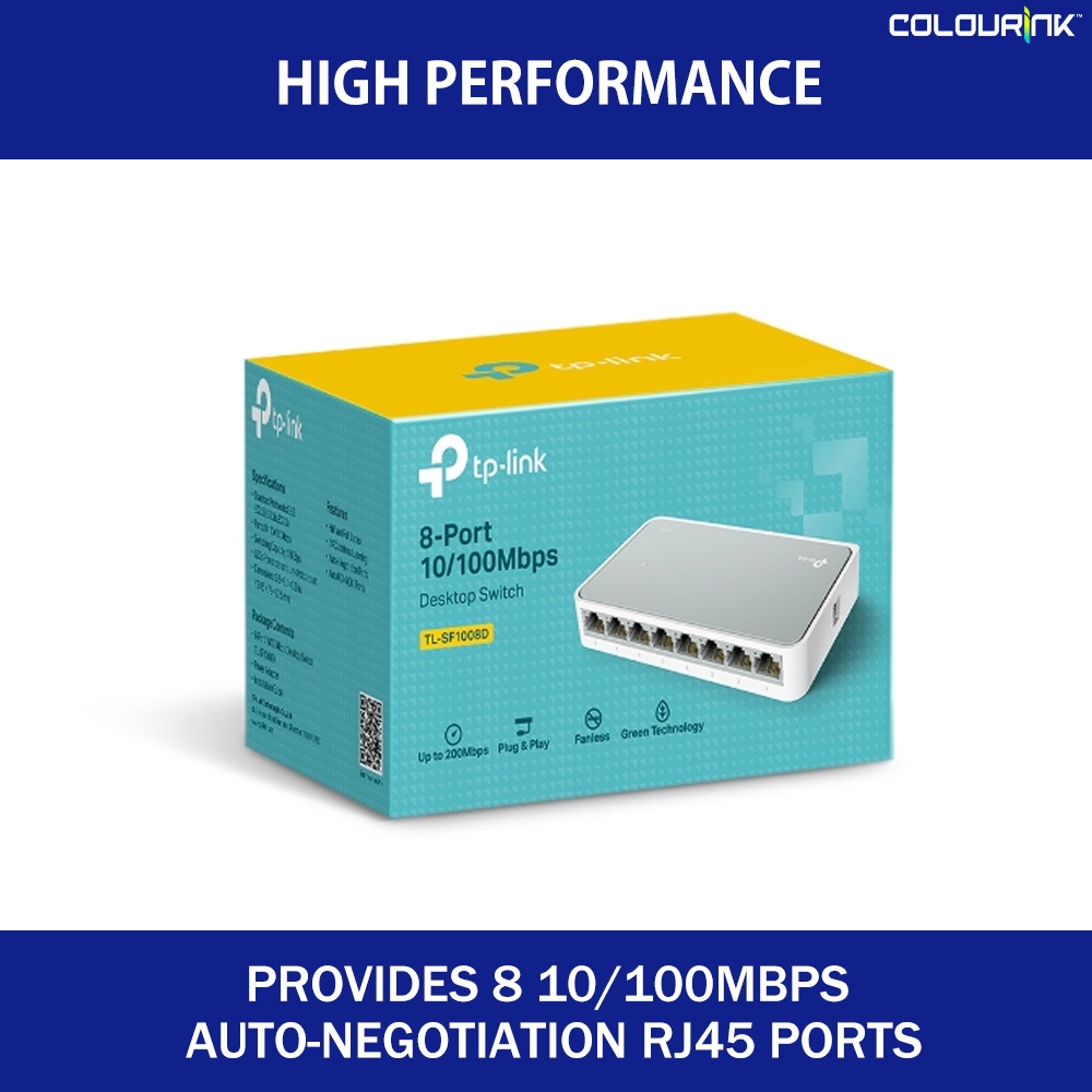 Tp-Link TL-SF1008D 8 Port 10/100Mbps RJ45 LAN Desktop Switch