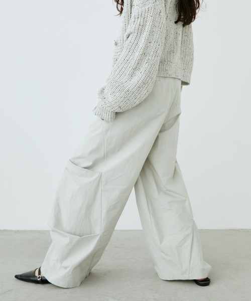 立體褶襉寬褲【JP012】