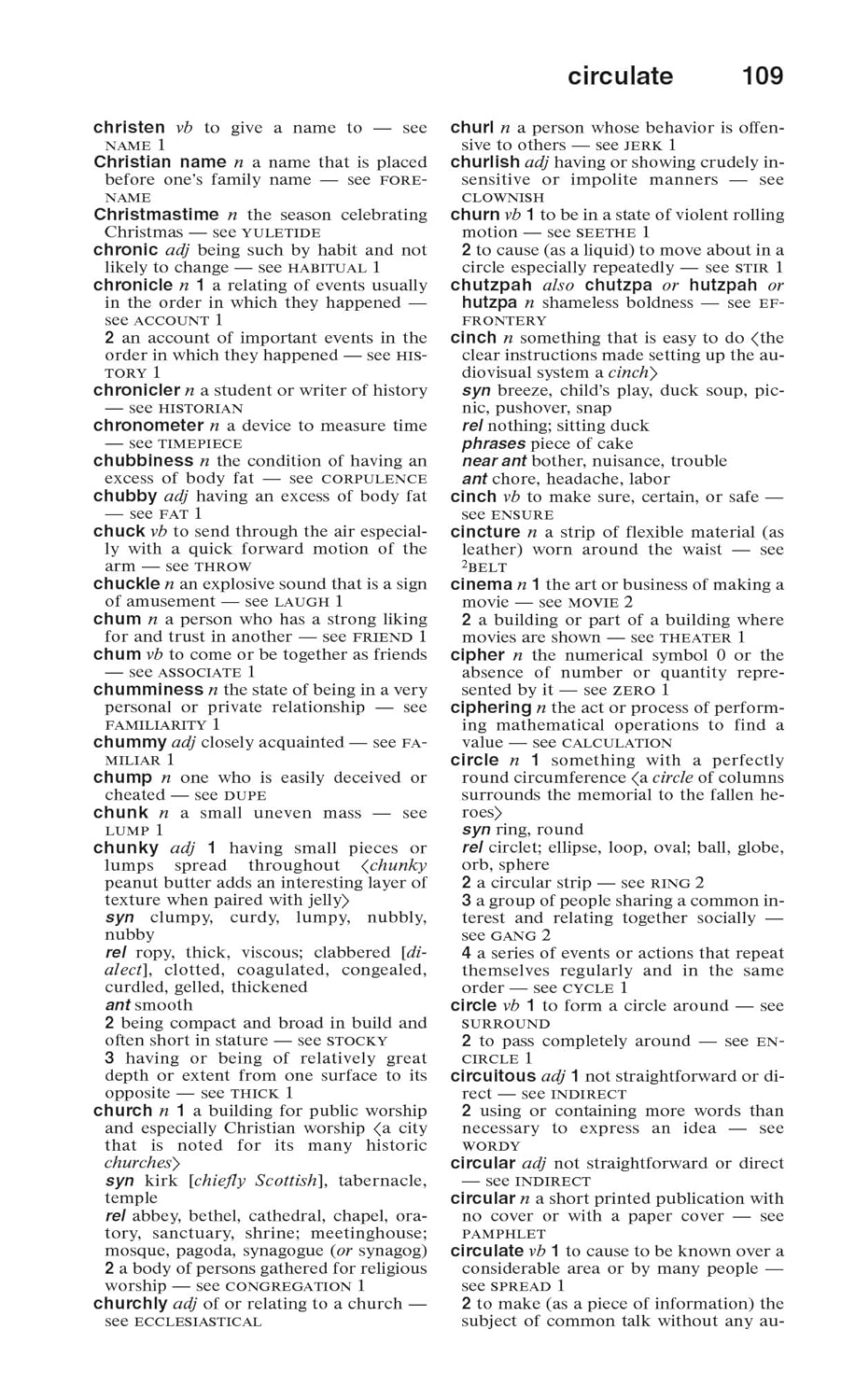 The Merriam-Webster Thesaurus | A94