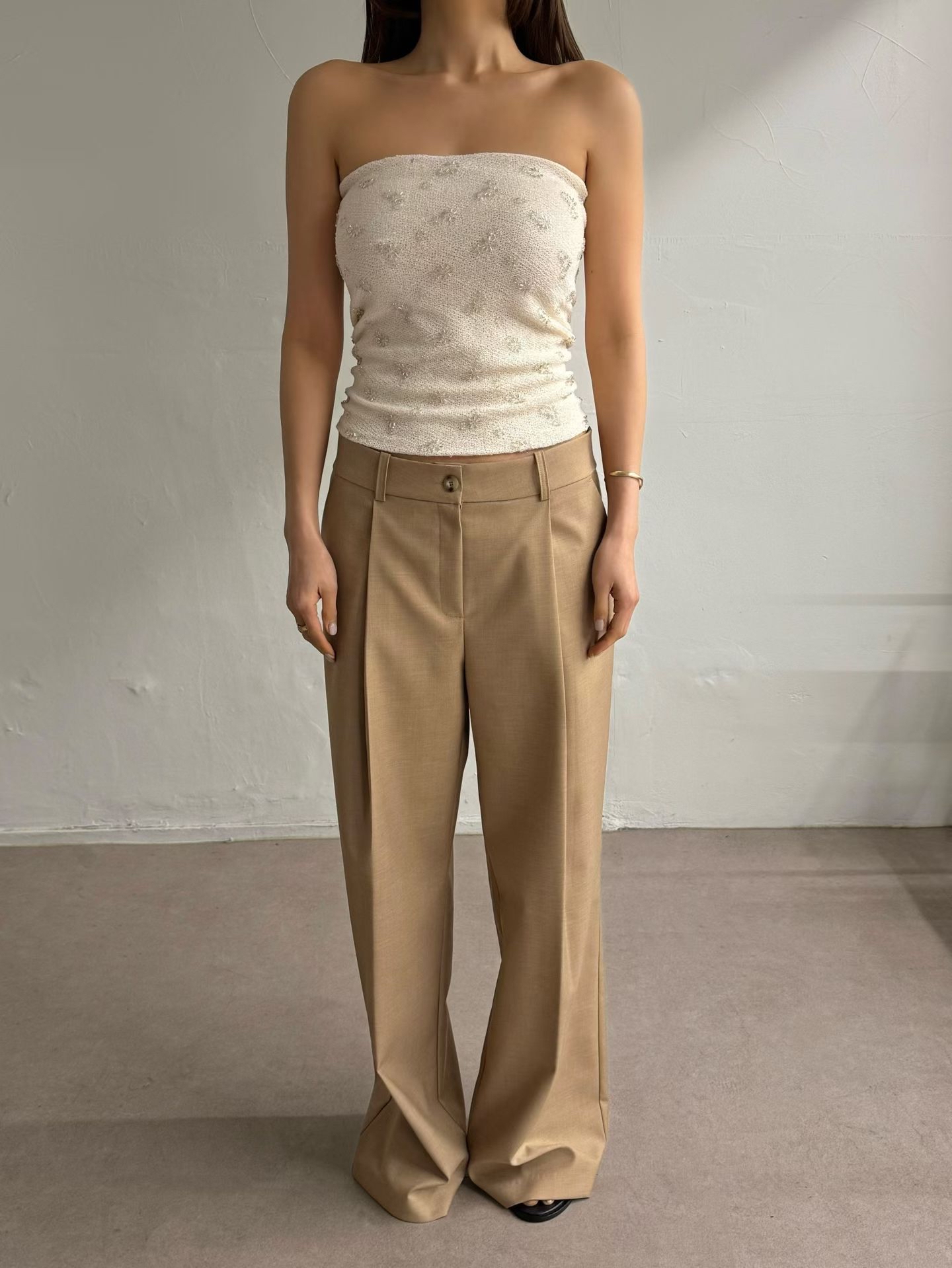 Feminine Embellished Tube Top 