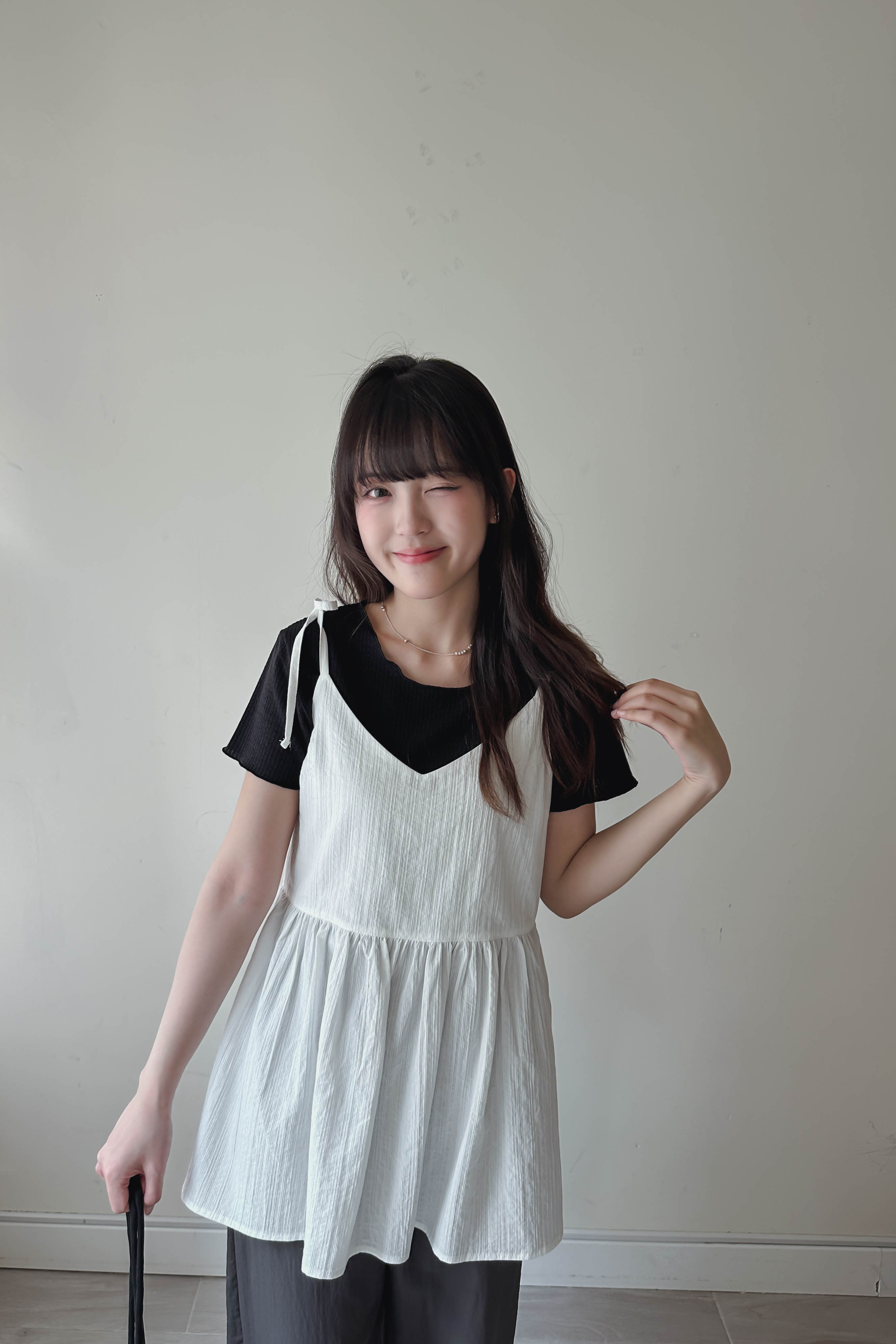 親膚雲朵木耳邊Tee (兩色入)