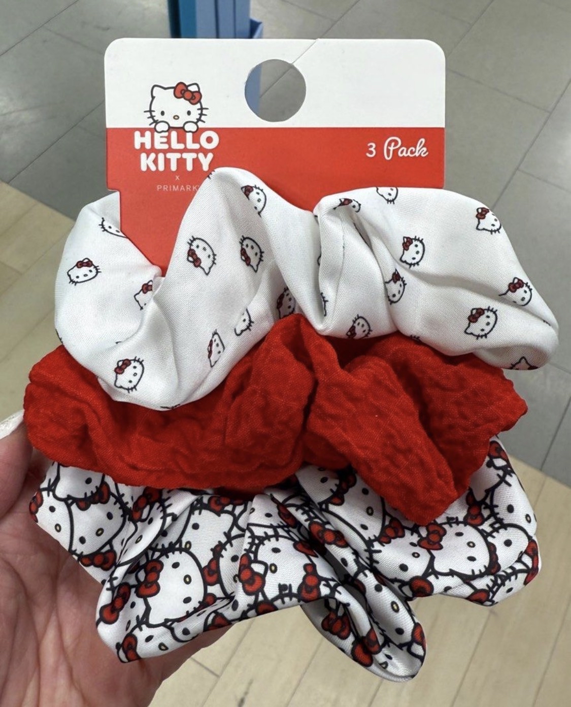 英國Primark正版🎀 Hello Kitty 髮圈3件套