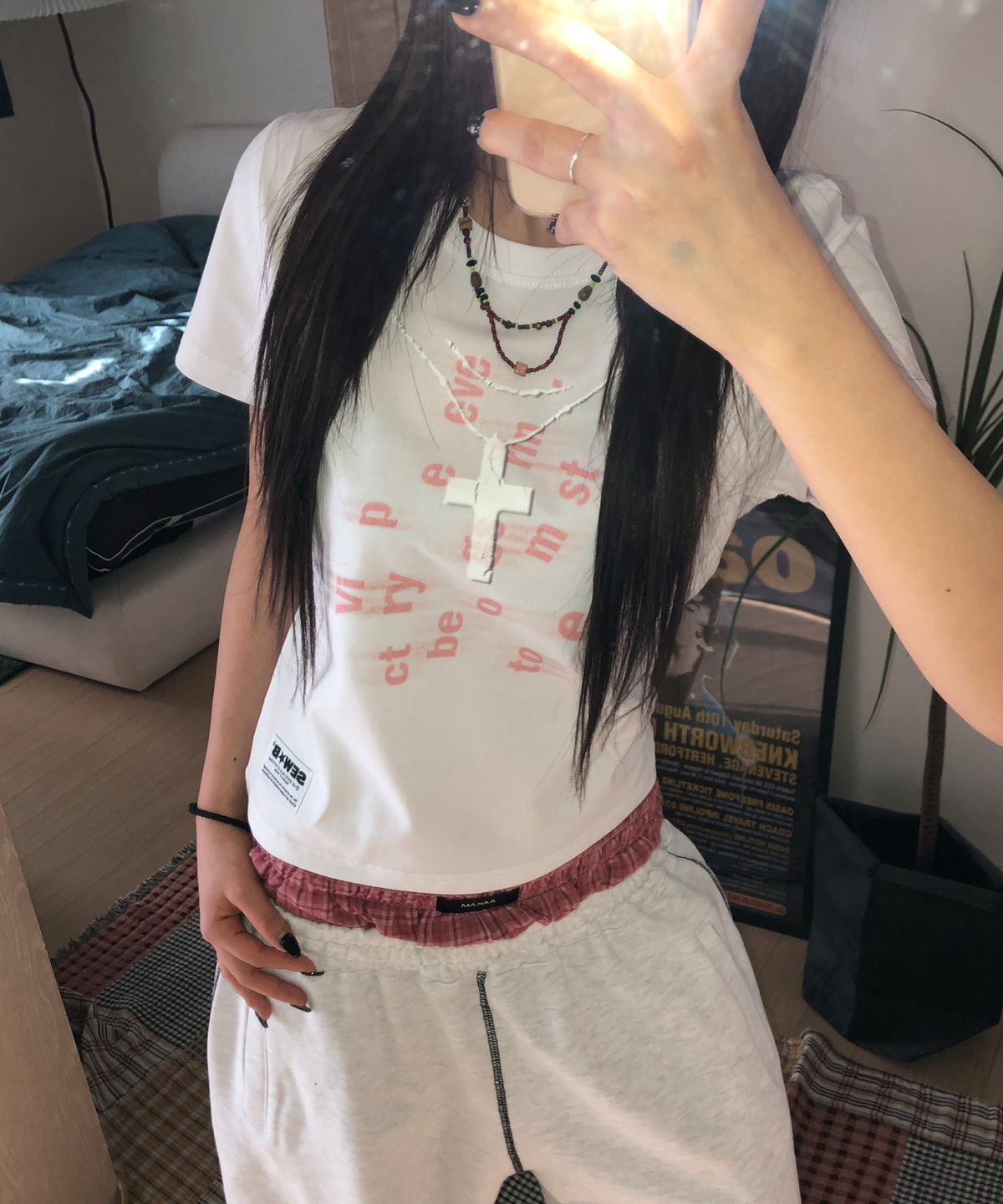 🇰🇷訂購｜SEW-B 26SS｜necksss semi-cropped short-sleeve tee 2色 