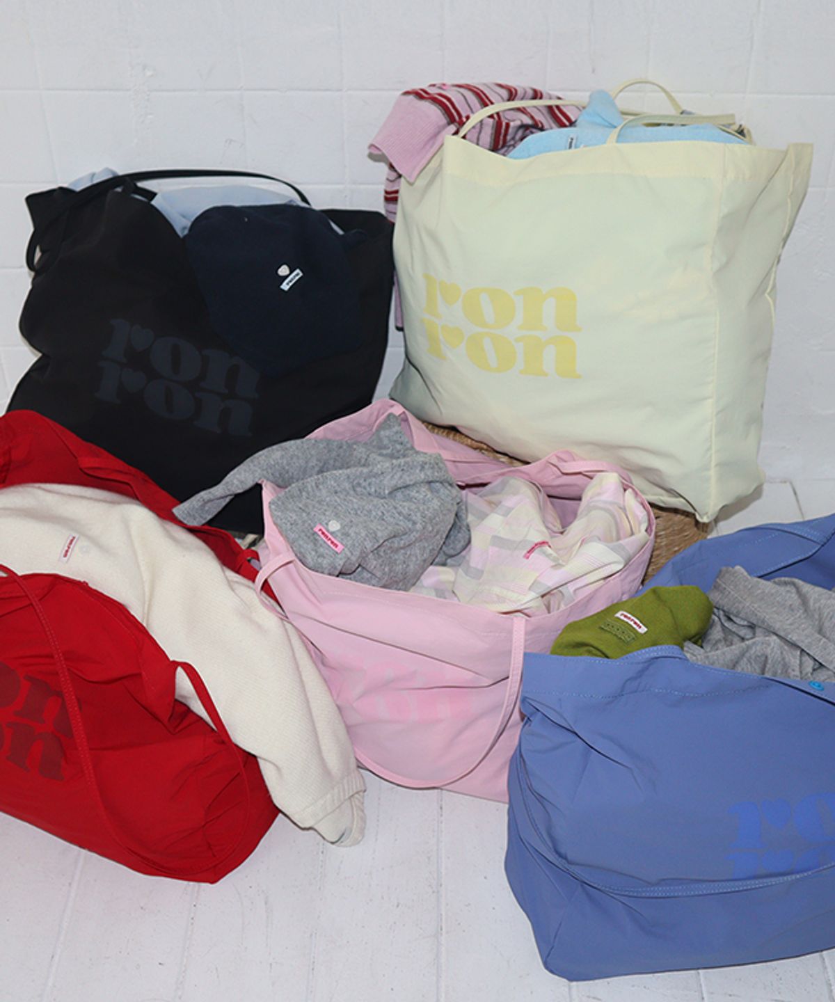 🇰🇷訂購｜ronron 26｜LOGO NYLON SHOPPER  5色 