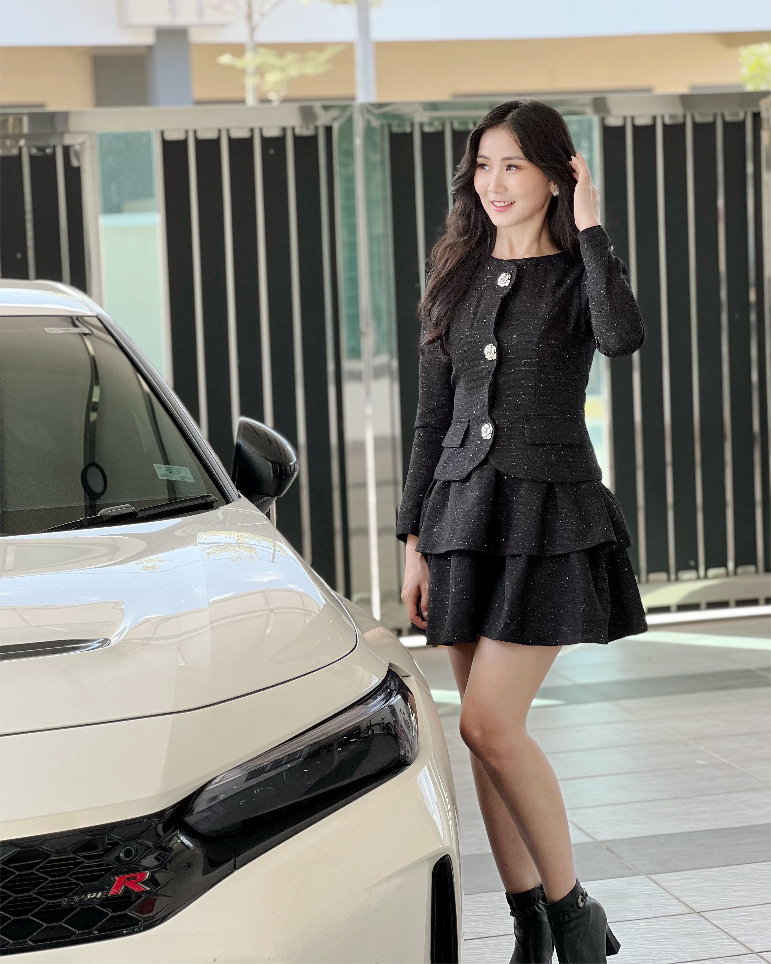 5084 Charlotte Sparkle Tweed Mini Dress