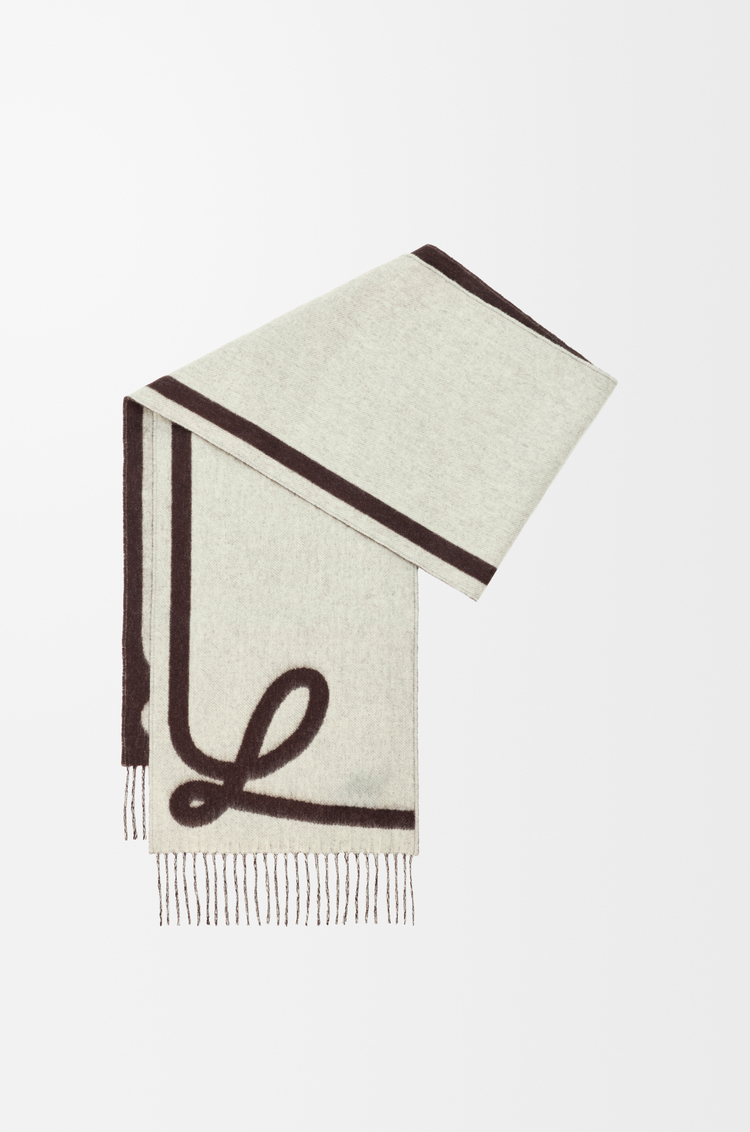 限時優惠✨新款🆕訂貨🍒Loewe 雙面Scarf in wool and cashmere 簡約logo 不浮誇，冬天斷貨~ Size 28x180cm