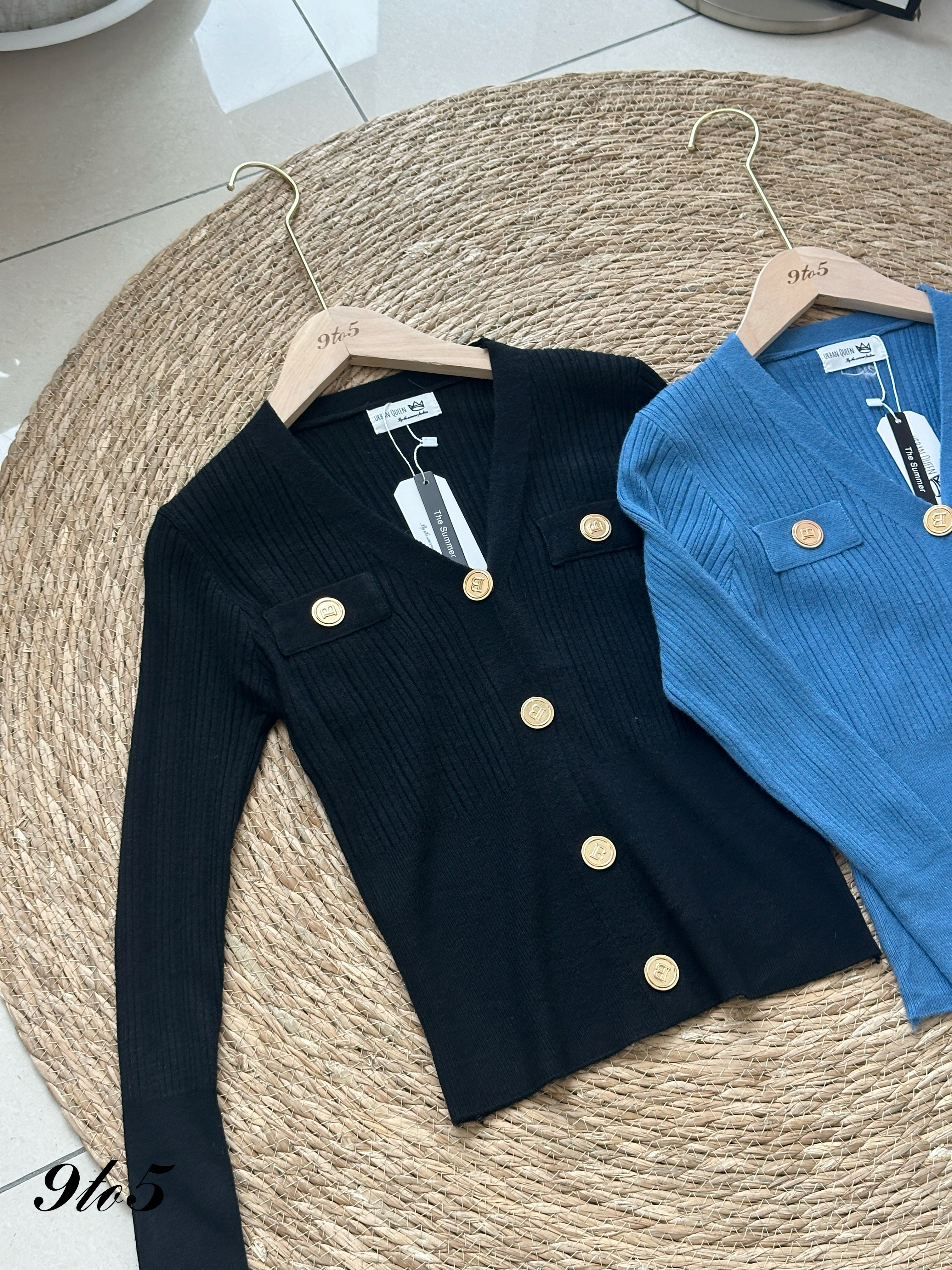 T4233 V Neck Ribbed Cardigan - 4 Colors 