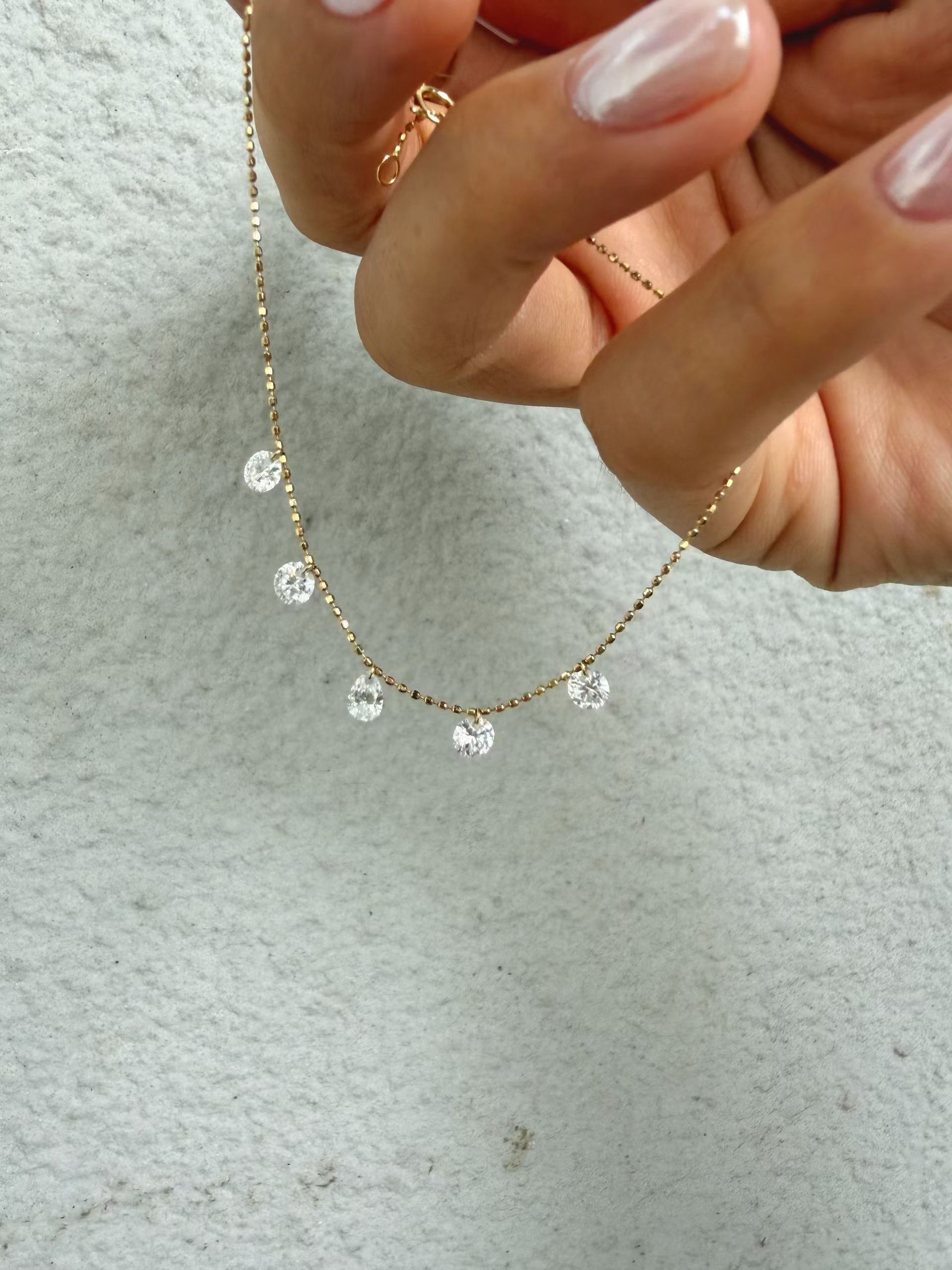 18K培育鑽石手鏈 D:0.775ct/5