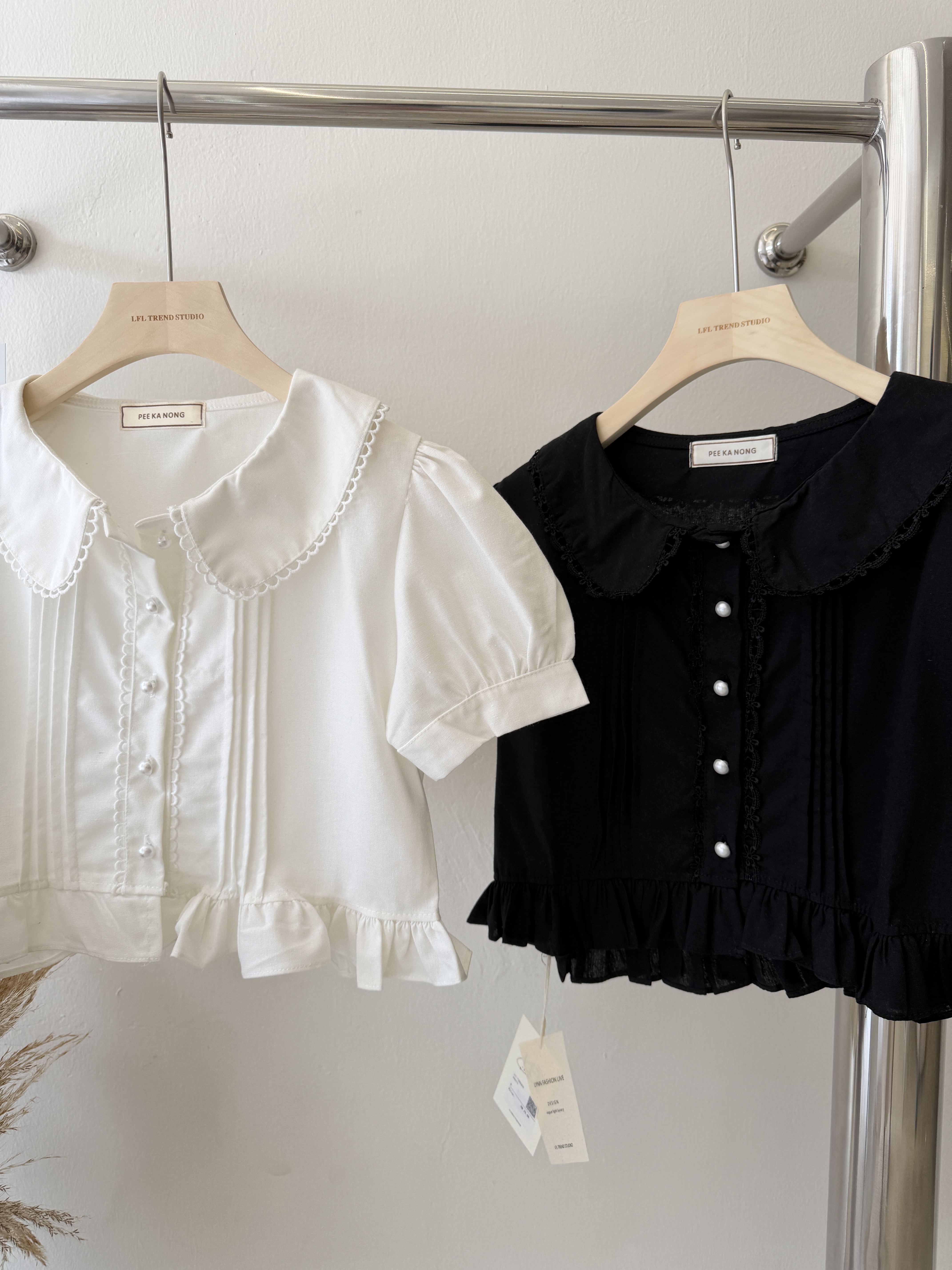 6531 气质甜美泡泡袖衬衫