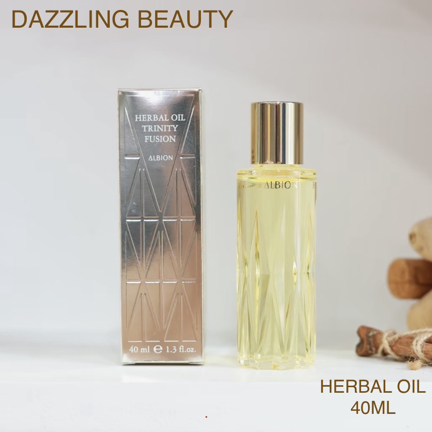 ALBION HERBAL OIL 奧爾濱FRESH LUMINOUS HERBAL OIL 五重植萃瑩澤精華油 黃金全效油40ML （日本本土最新版）