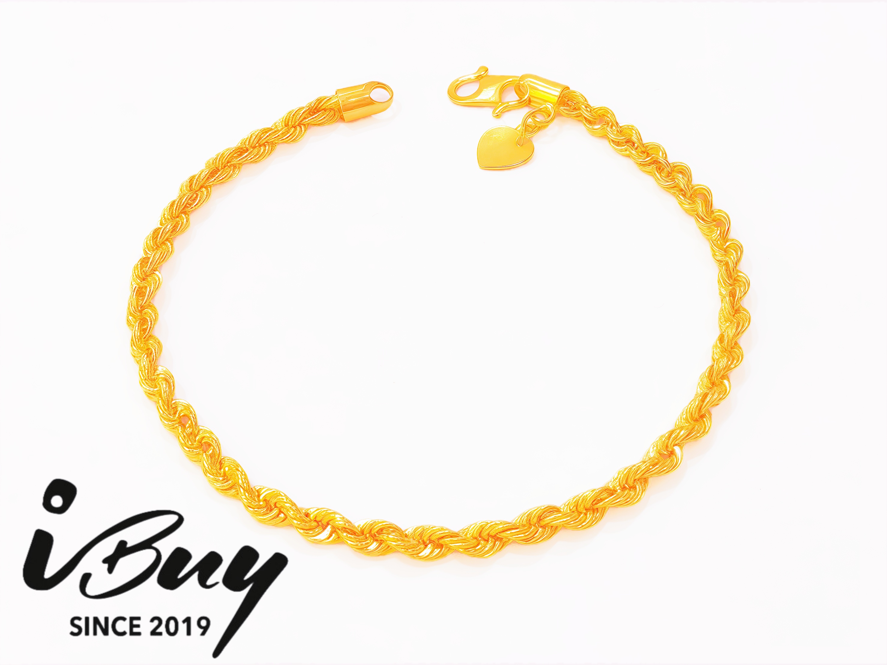 916 GOLD HOLLOW ROPE BRACELET (035)  916 金 空心麻绳手链