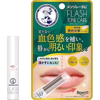 Mentholatum - Flash Tone Care Lipstick 高保濕唇色改善潤脣膏 無香料 2.3g SPF26 PA++ (平行進口)