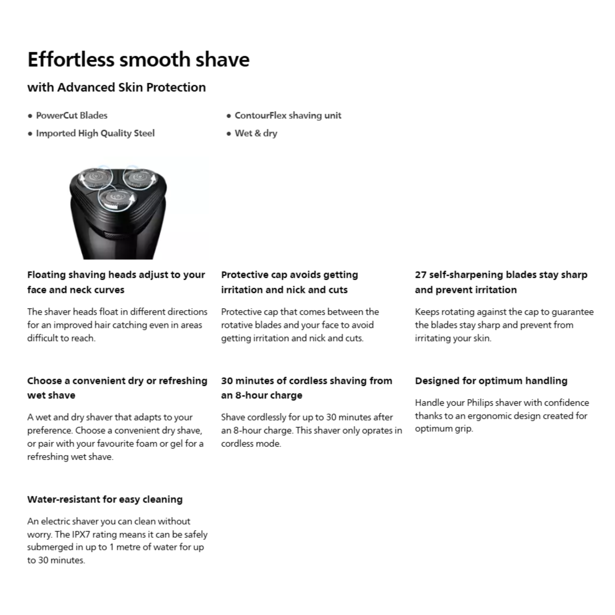 Philips Series 1000 Wet & Dry Electric Shaver (S1103/02)