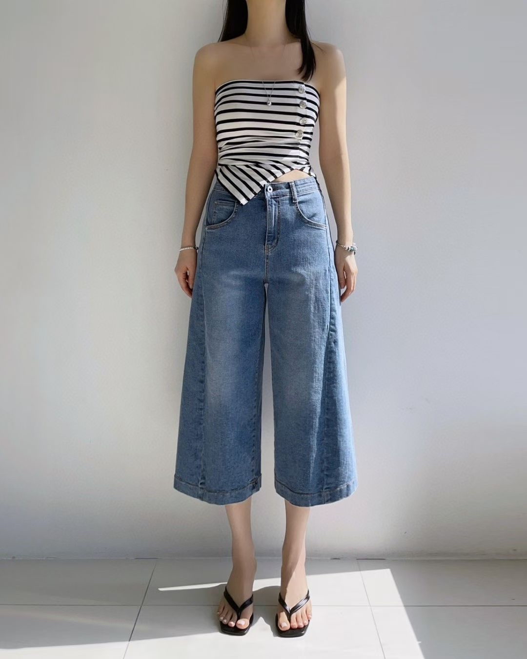 🇰🇷HL3055 拼接牛仔褲🇰🇷