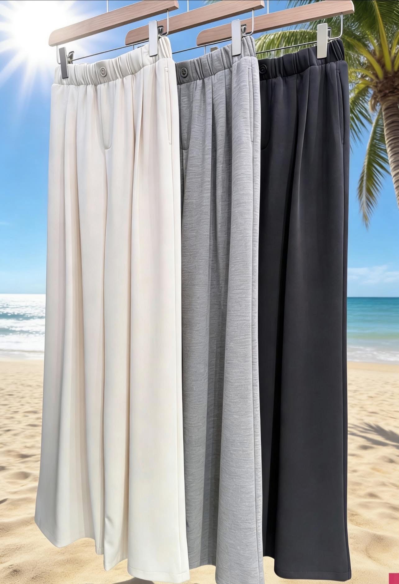 橡筋腰軟滑休閒褲