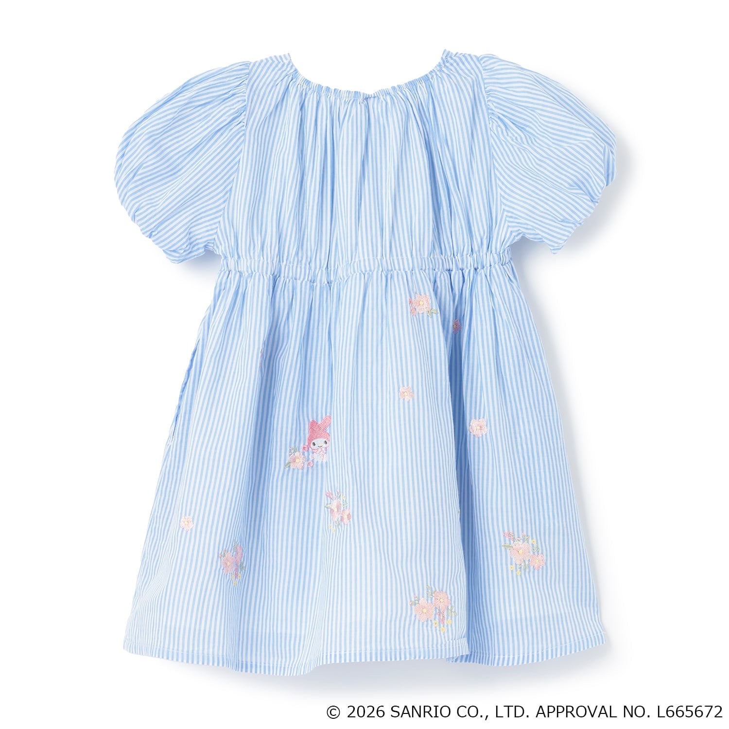 🆕【⭐訂購⭐】 🇯🇵日本直送🌀#Melody / #Kitty  圓潤泡泡袖 刺繡連身裙🌀[ELEA-0051][260605]