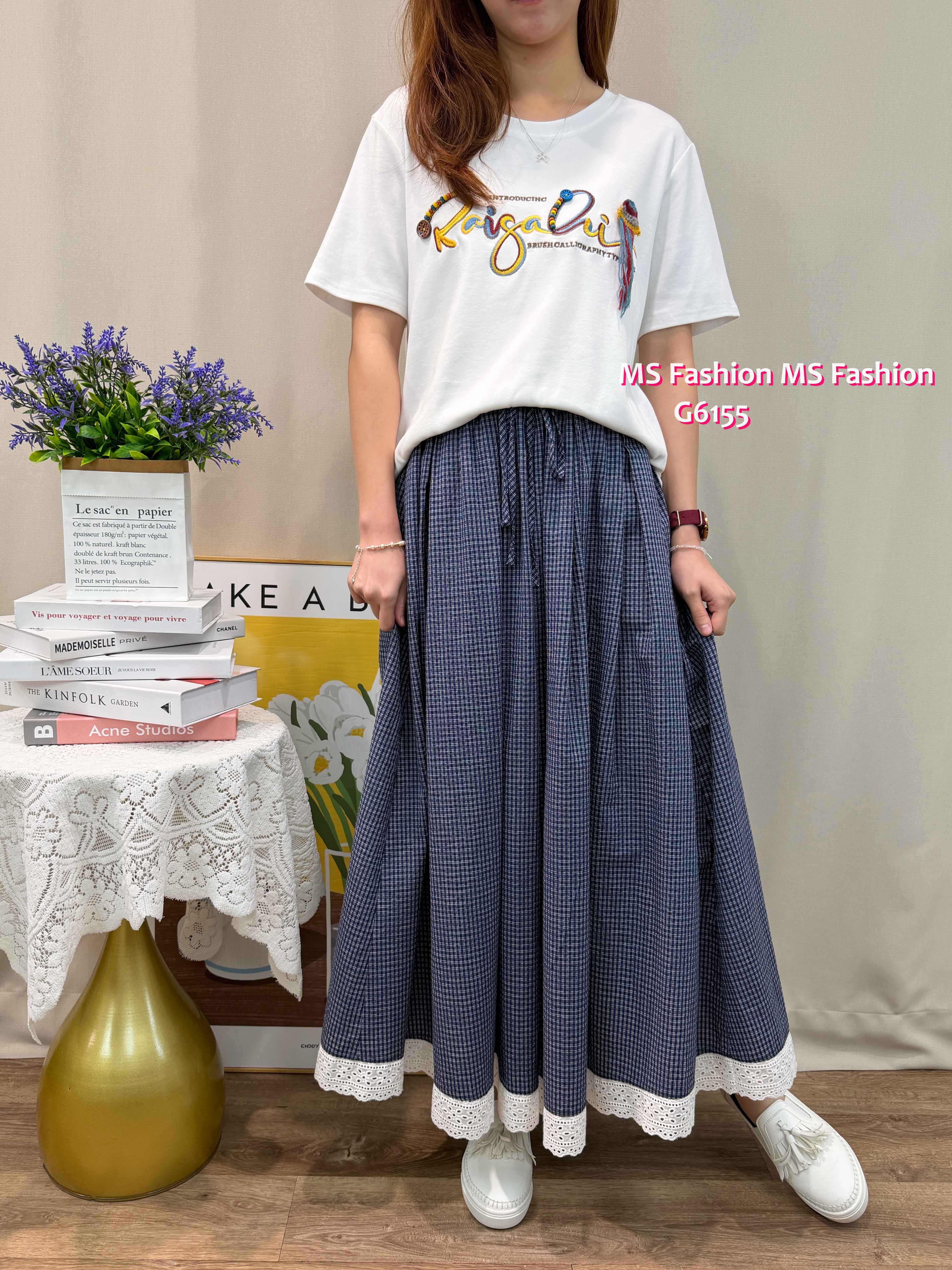 G6155 韓國🇰🇷靚色刺繡字母top