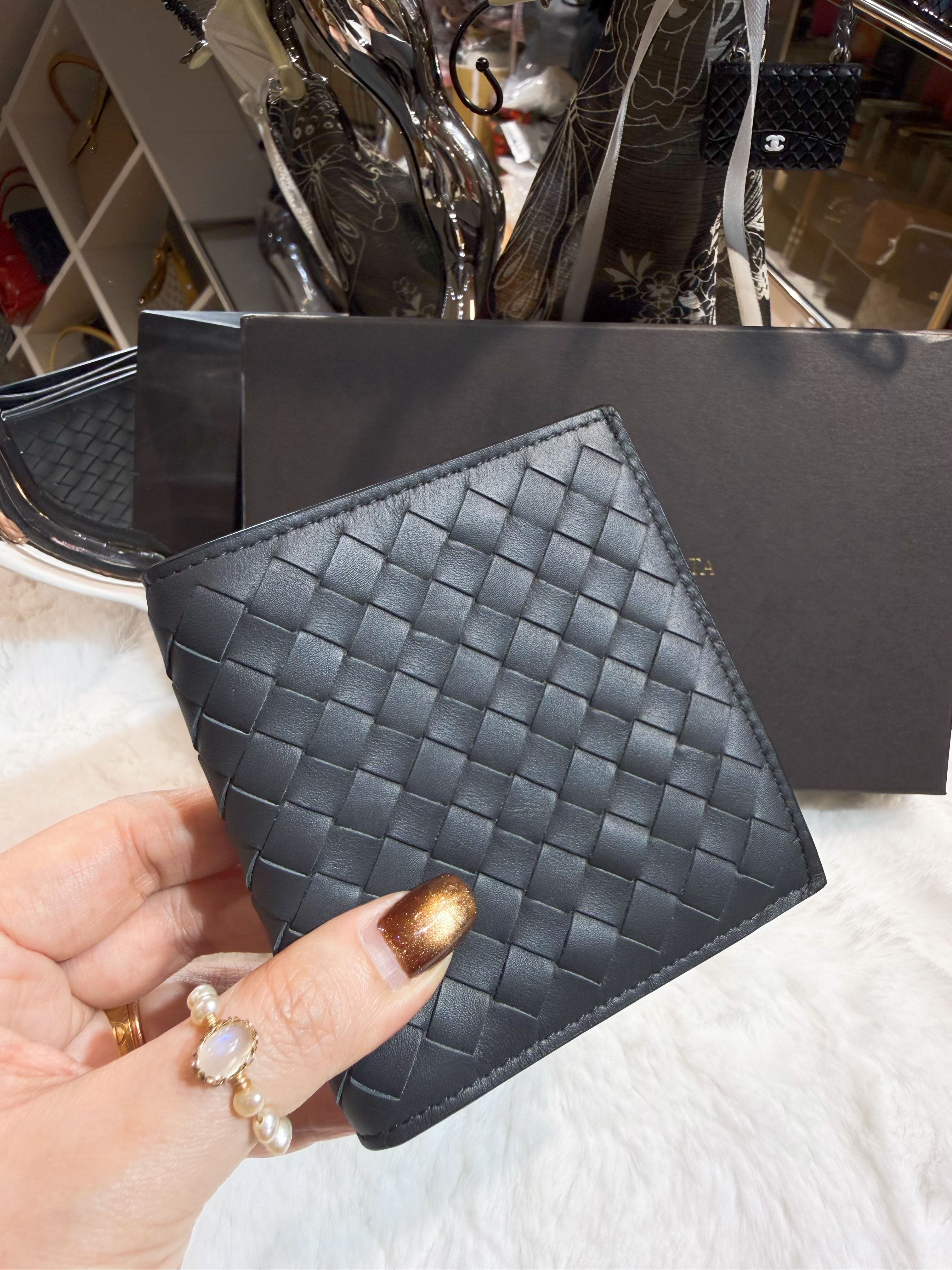 BV bi fold wallet 6cc/dark navy