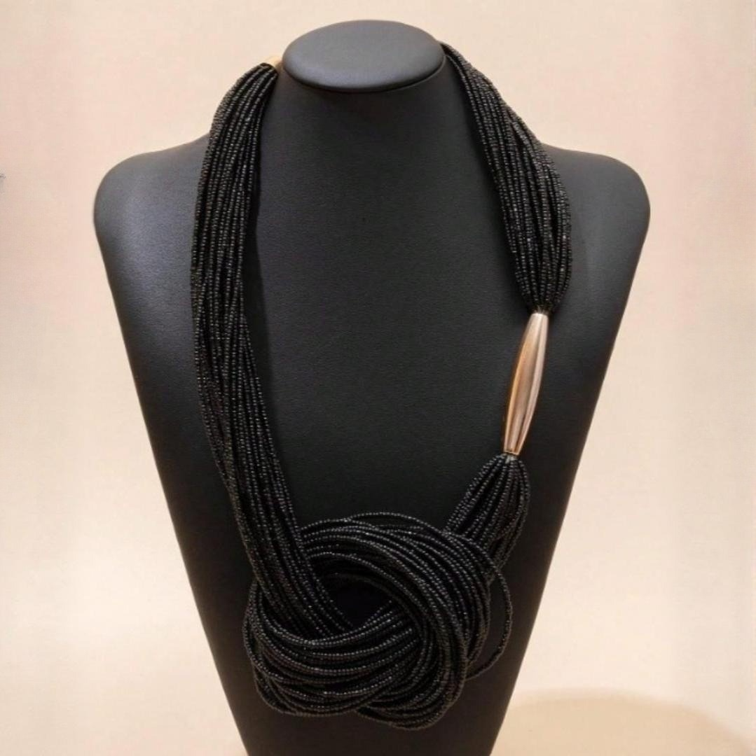 Interlace Bold Bead Necklace