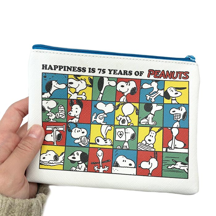 現貨｜Snoopy 75週年限定 日版 扁平 化妝袋 (PN24-32)