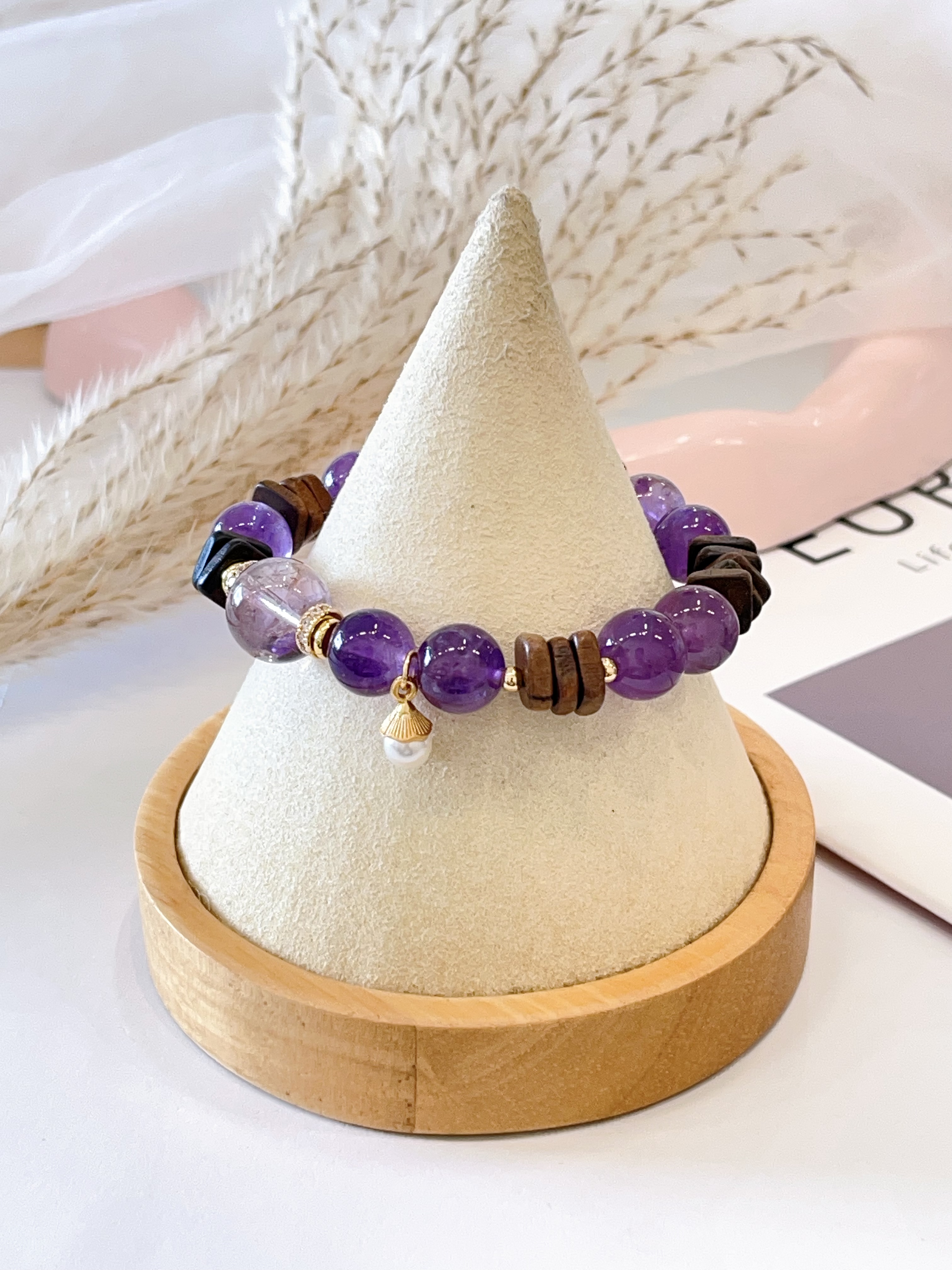 💜 紫水晶 × 沉香手串 Amethyst & Agarwood | 10.5mm