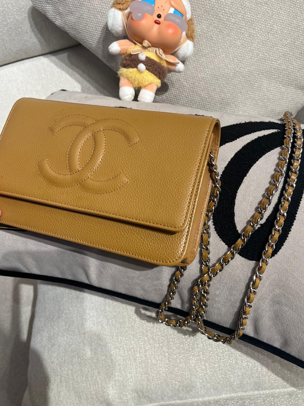 Chanel wallet on chain 荔枝牛皮 100%Authentic ,99%new閑置品  ✅17CARD✅盒 
