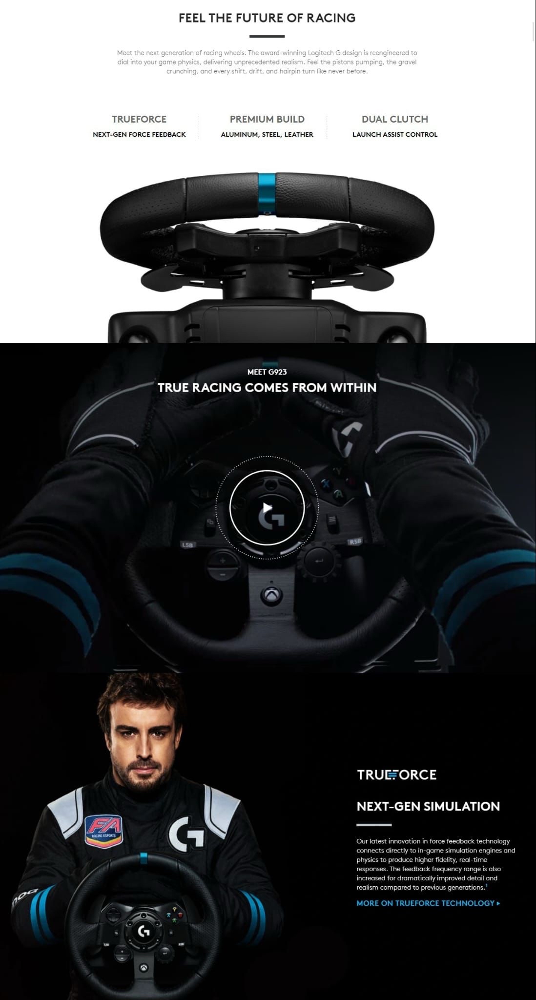 Logitech G923 賽車方向盤