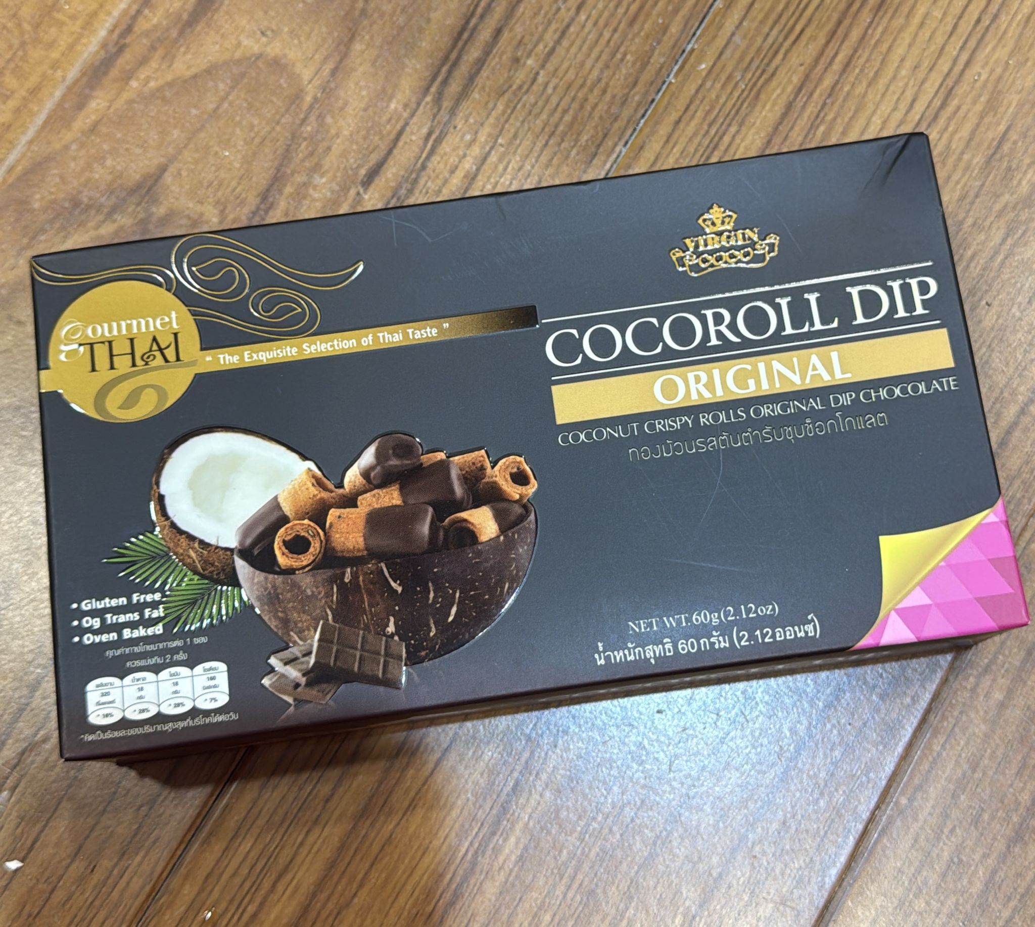 泰國椰子朱古力脆皮卷60g