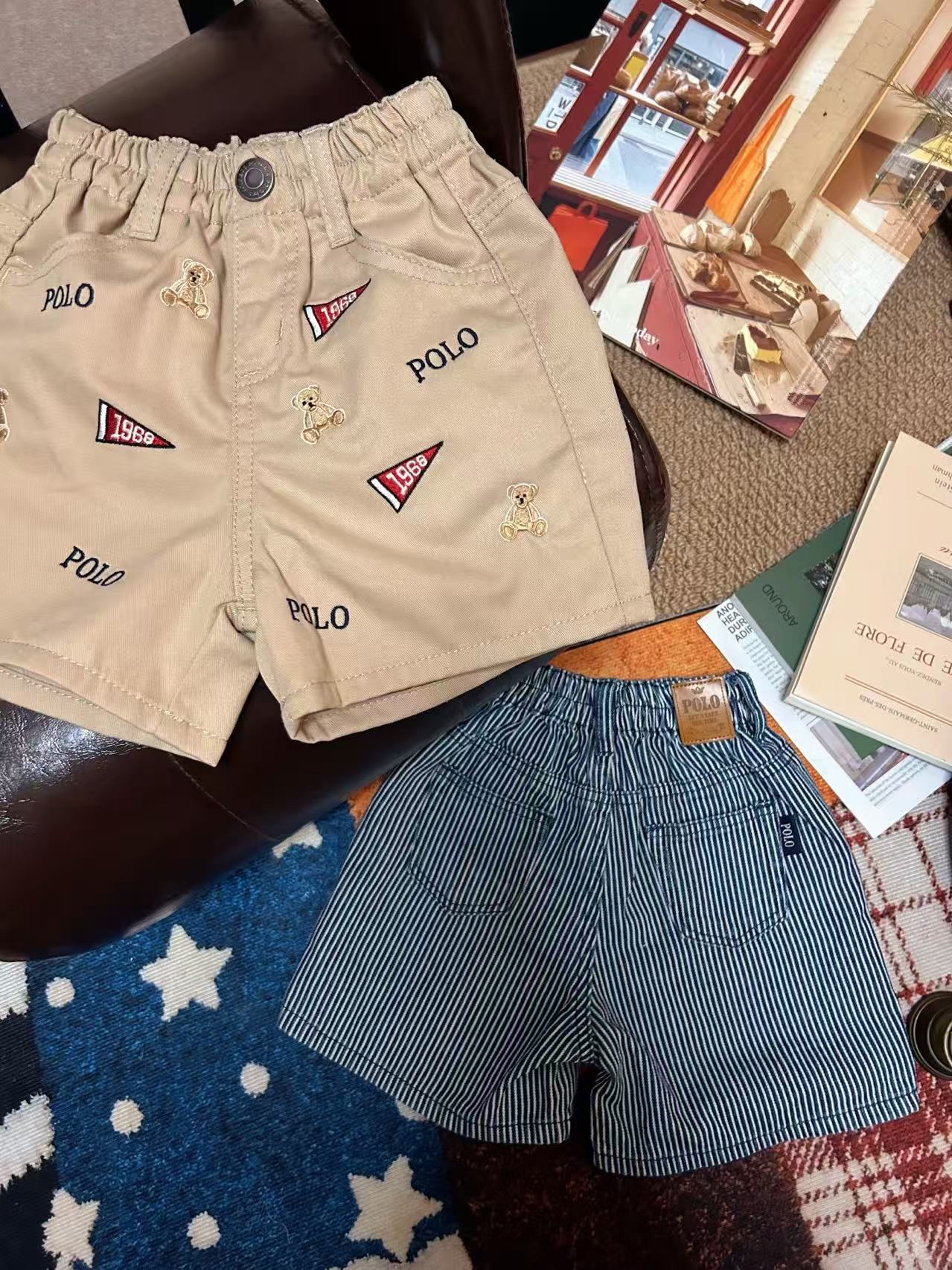 0665 原廠 ❤️Polo滿刺繡短褲