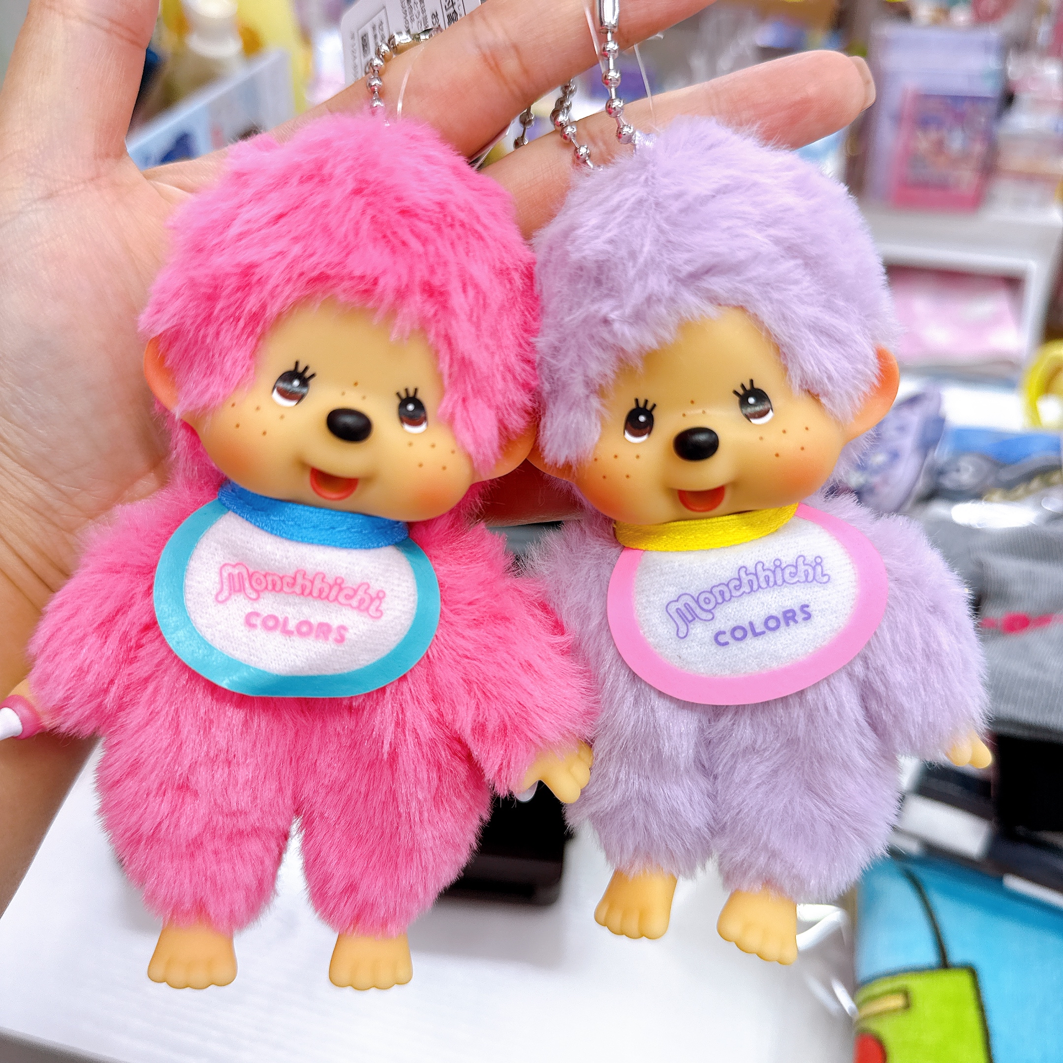 日本直送Monchhichi Colors七彩顏色公仔掛飾