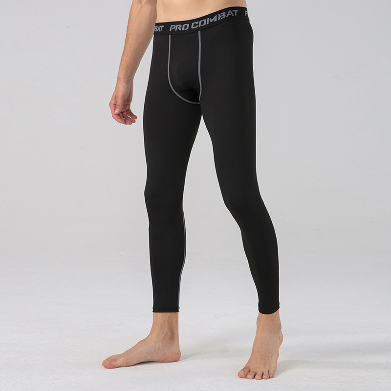 (S - 3XL) Pro Combat Black Tight Pants