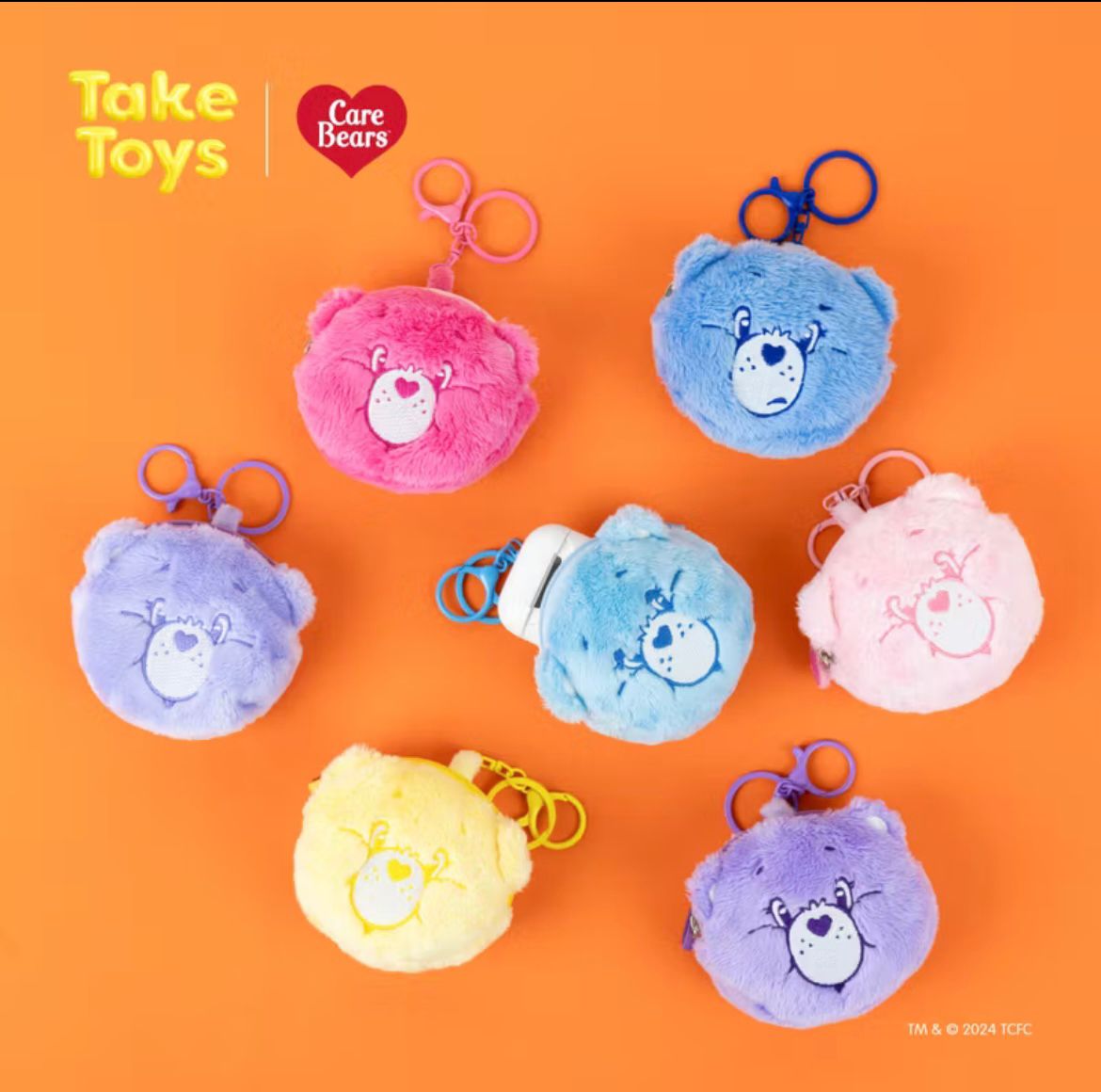 減價品🌈可愛 Care Bears 毛絨鑰匙扣AirPods pouch