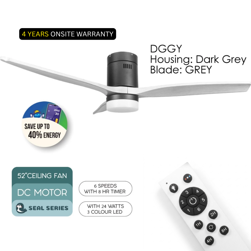 iFan 52in DC Motor Ceiling Fan 6 Speed Selection (IF8352) RU