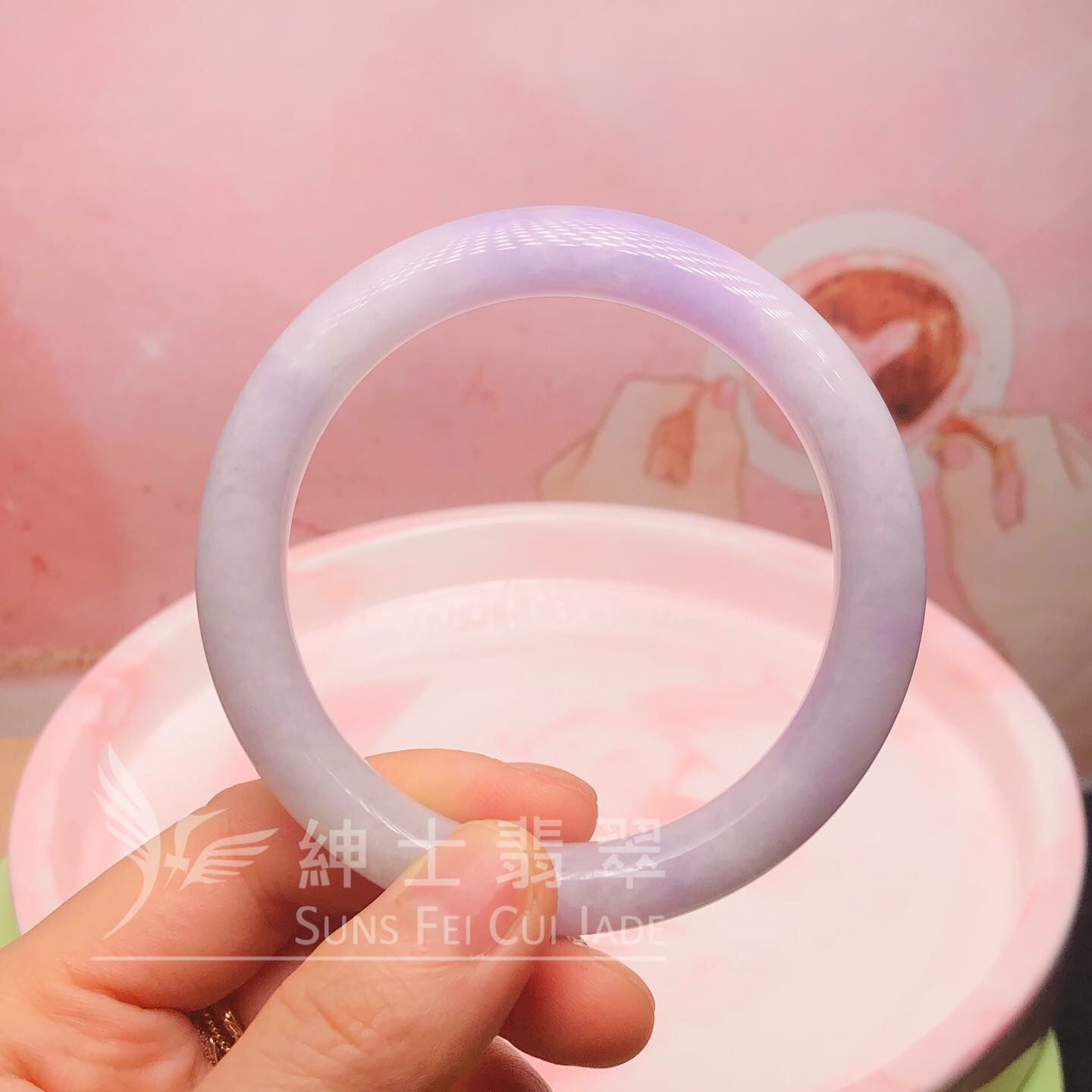 會卡蠟皮紫羅蘭福鐲57.4mm