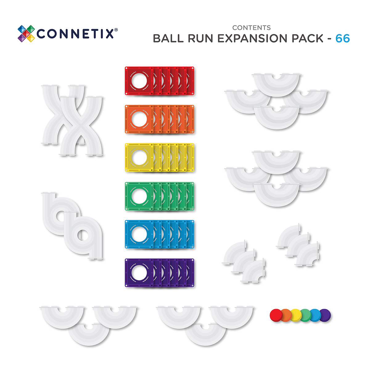 Rainbow Ball Run Expansion Pack 66 pc
