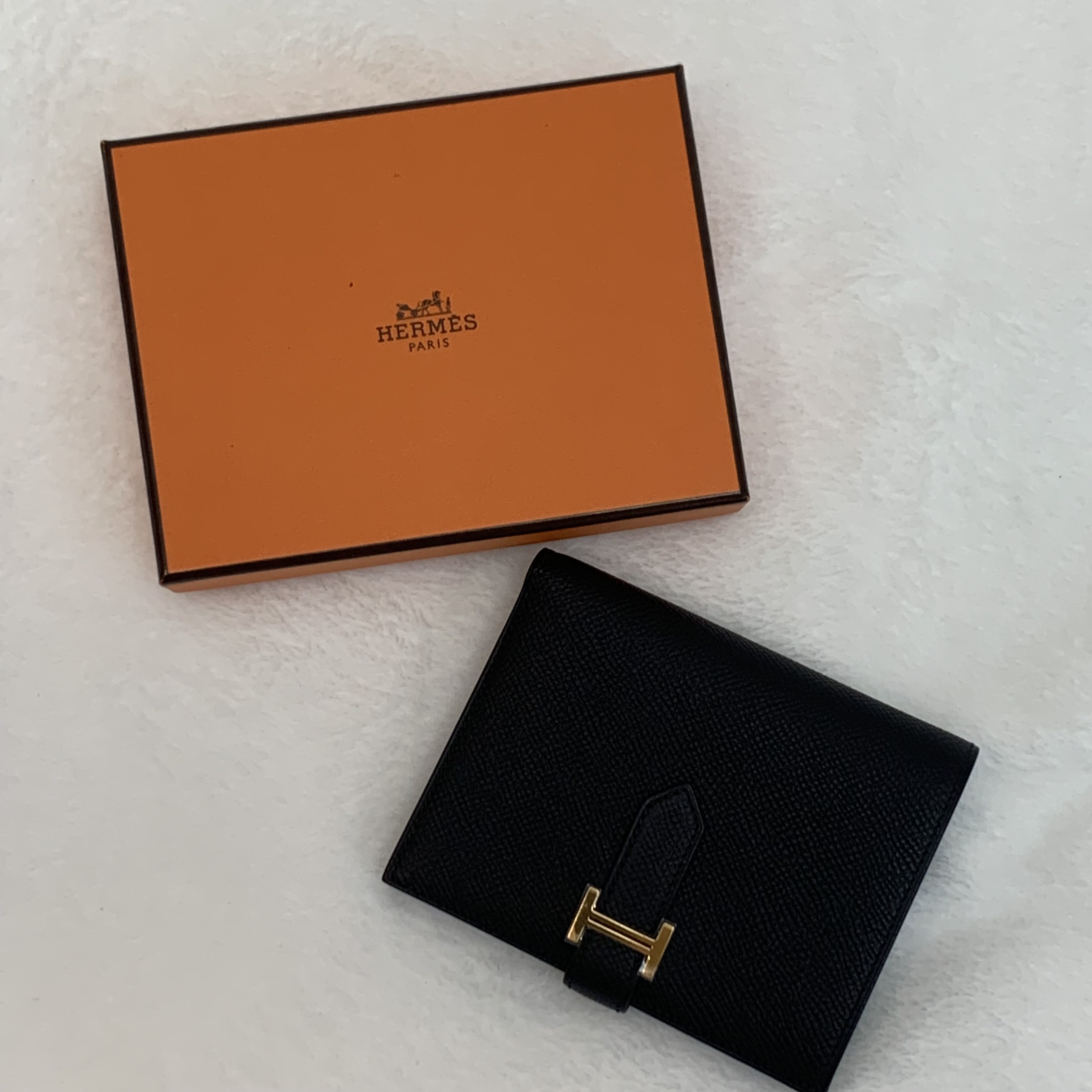 全新有膜Hermes bearn compact wallet
