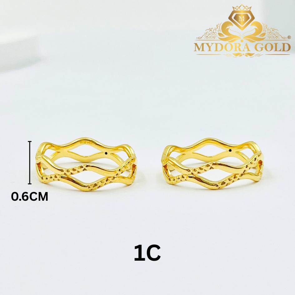 MYDORA Cincin Wave Mirror Minimalist (5G) l EMAS 916/22K