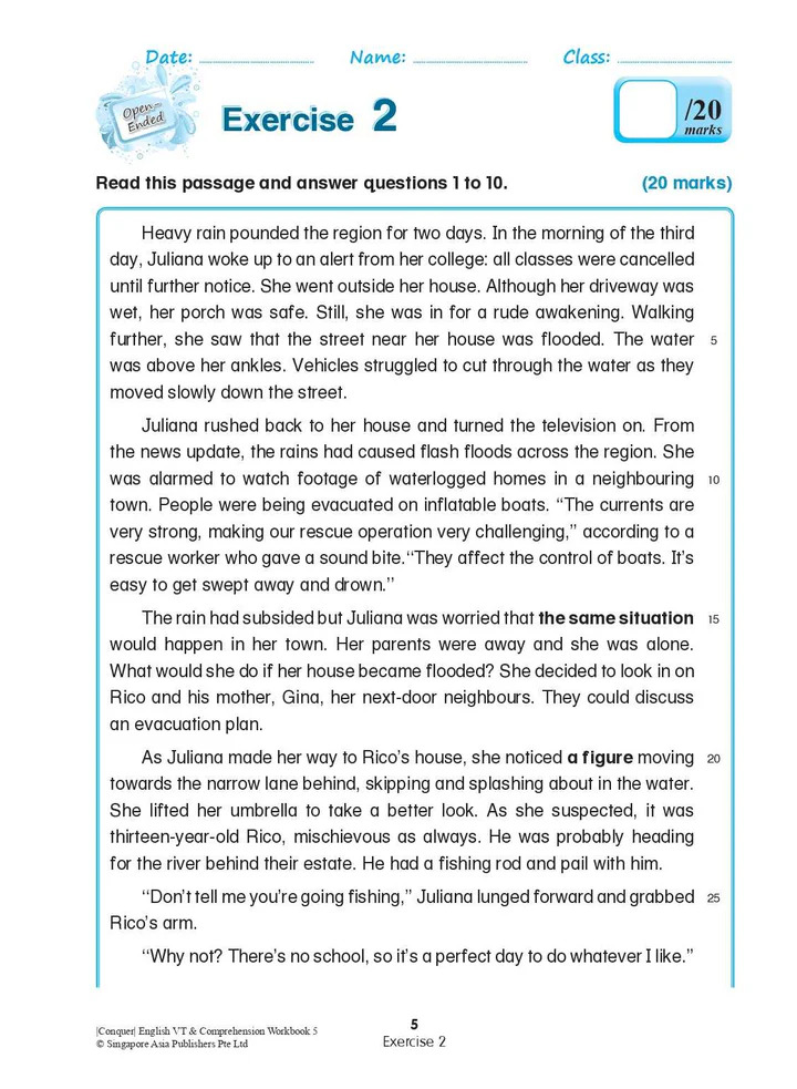 Conquer English Visual Text Comprehension & Comprehension Workbook 5