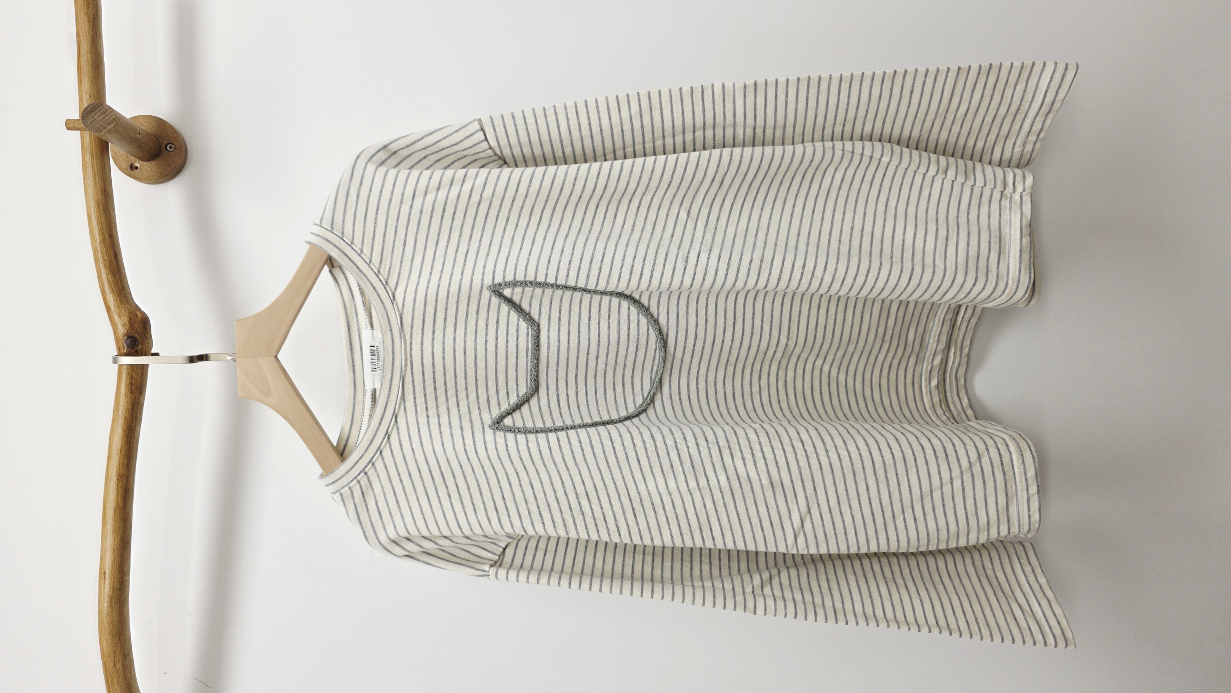 韓國米白拼灰間貓貓頭Tee