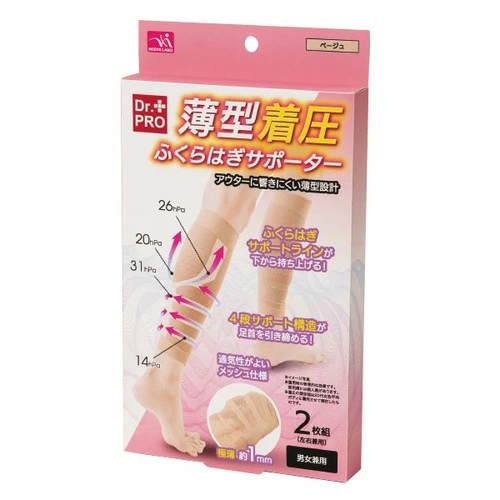 日本直送 NEEDS LABO - Dr. Pro 輕薄透氣加壓小腿套  (一對裝)