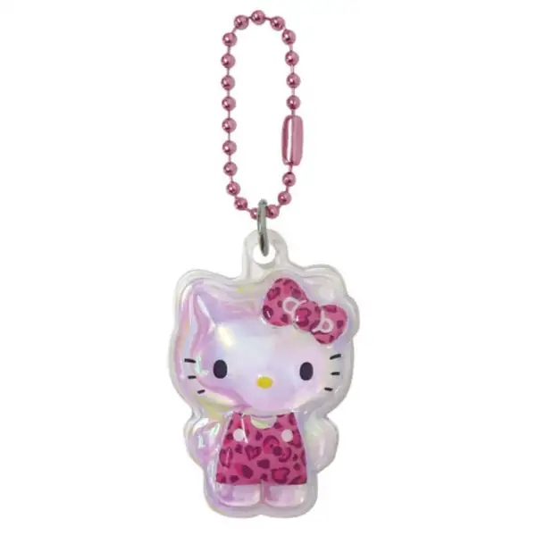 Sanrio 滴膠迷你掛件 Hello Kitty 粉紅色豹紋