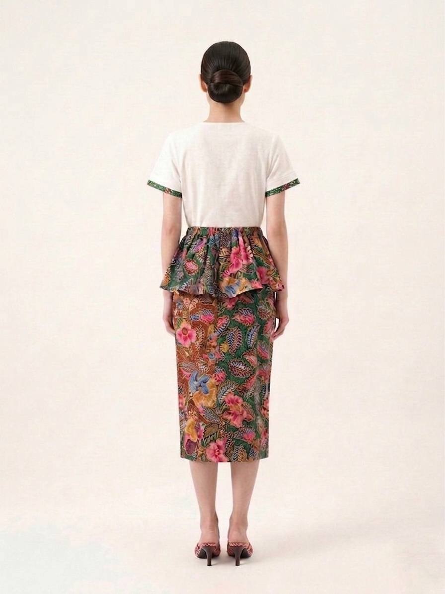 T8066 - Melur Peplum Batik Skirt