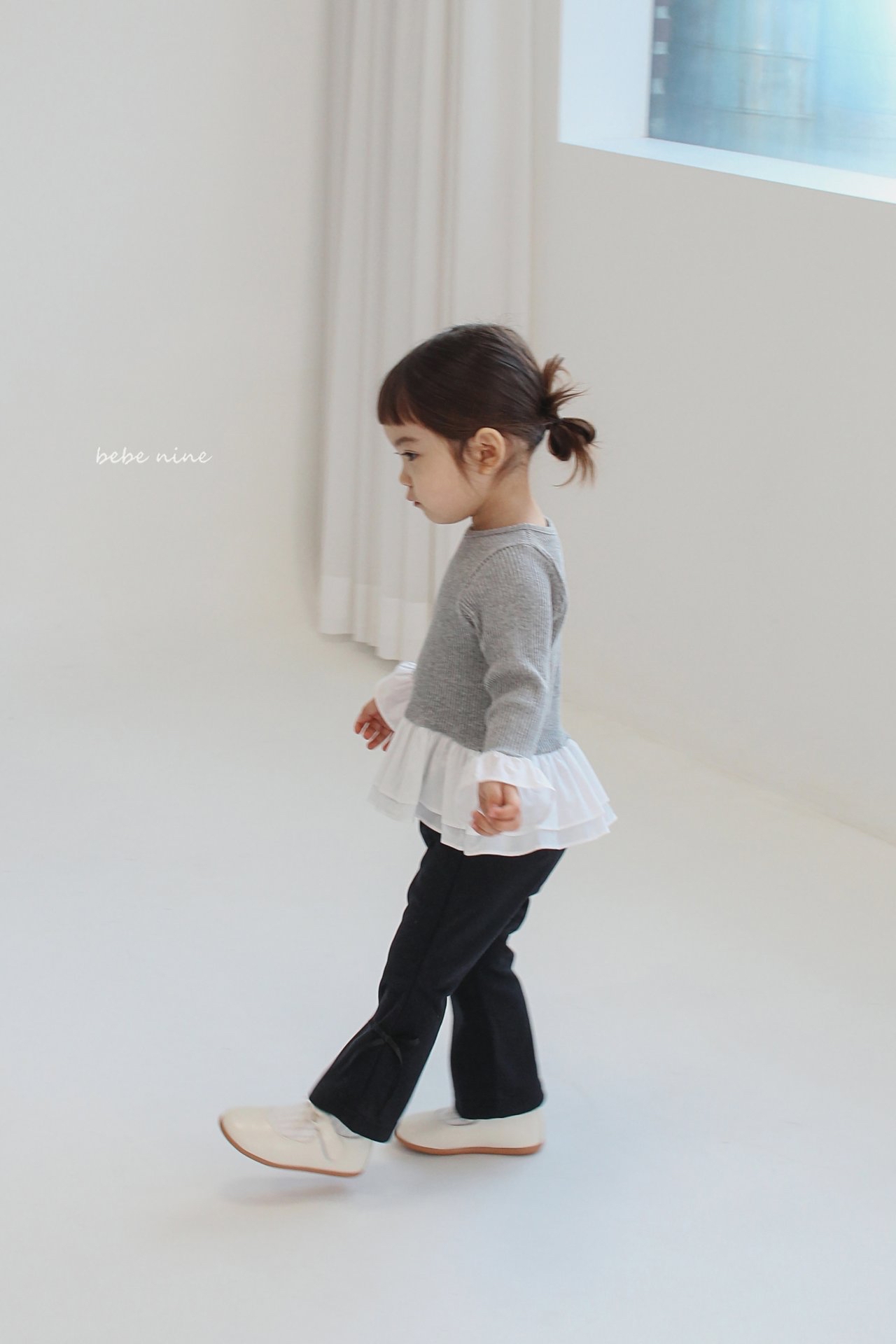 🌸預訂 韓國直送🌸🇰🇷Bebenine三色荷葉花邊下擺長袖上衣