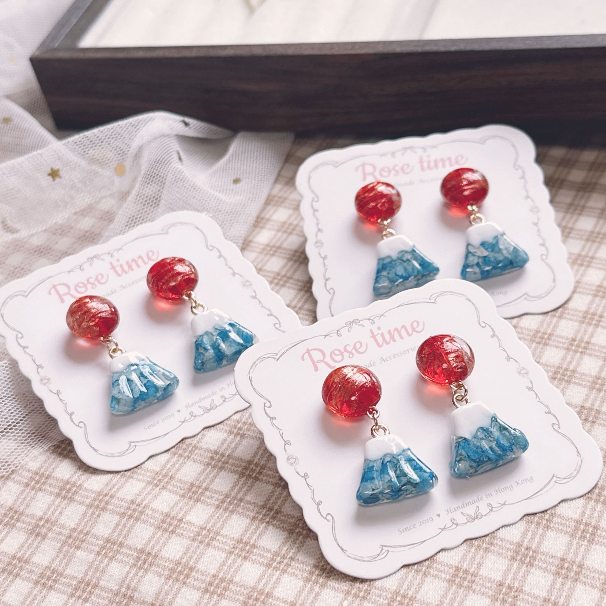 和風 雛菊太陽🌅富士山🛑🔵