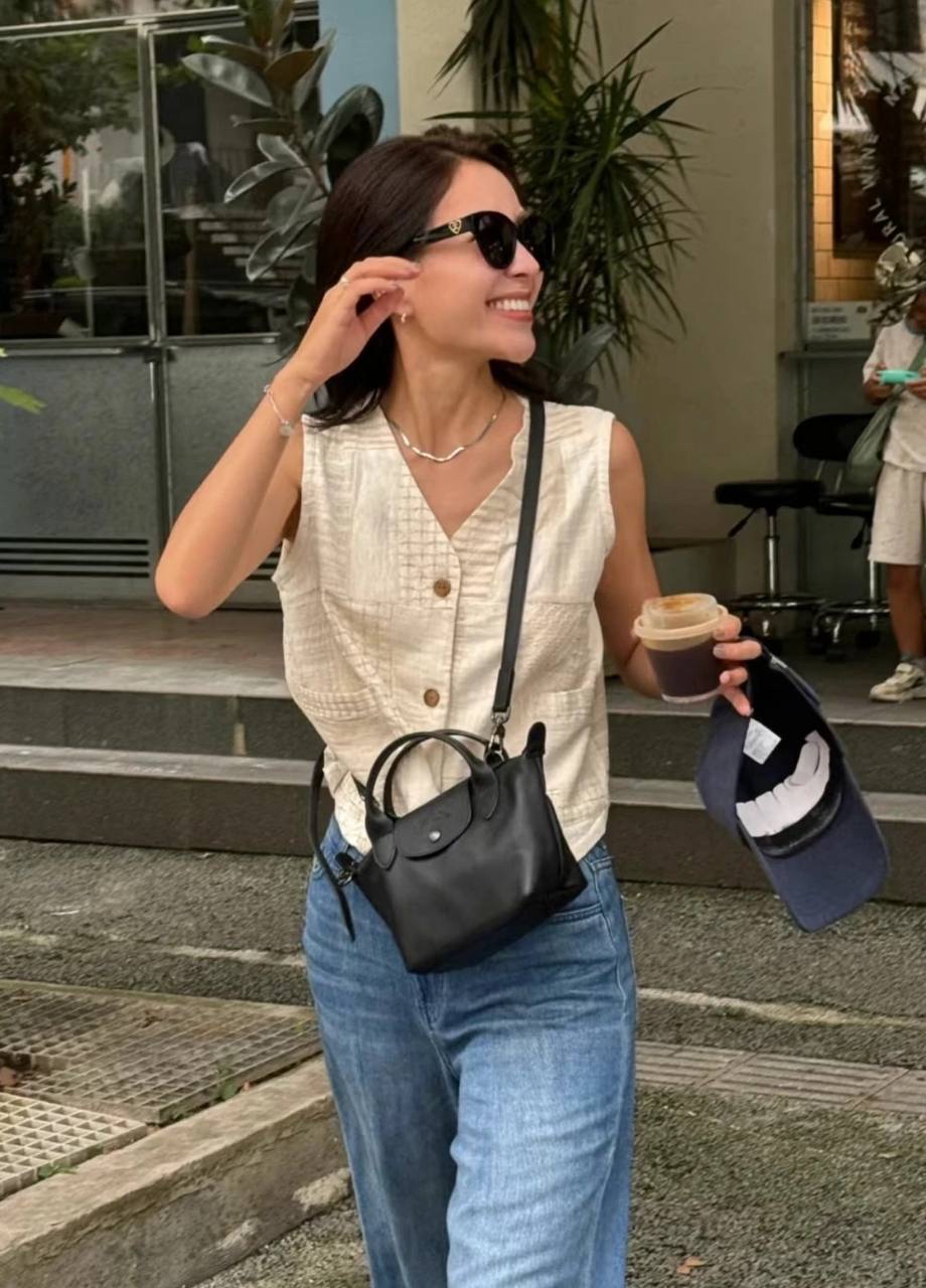Longchamp Le Pliage Xtra XS 黑色牛皮✨ 可斜揹/手挽