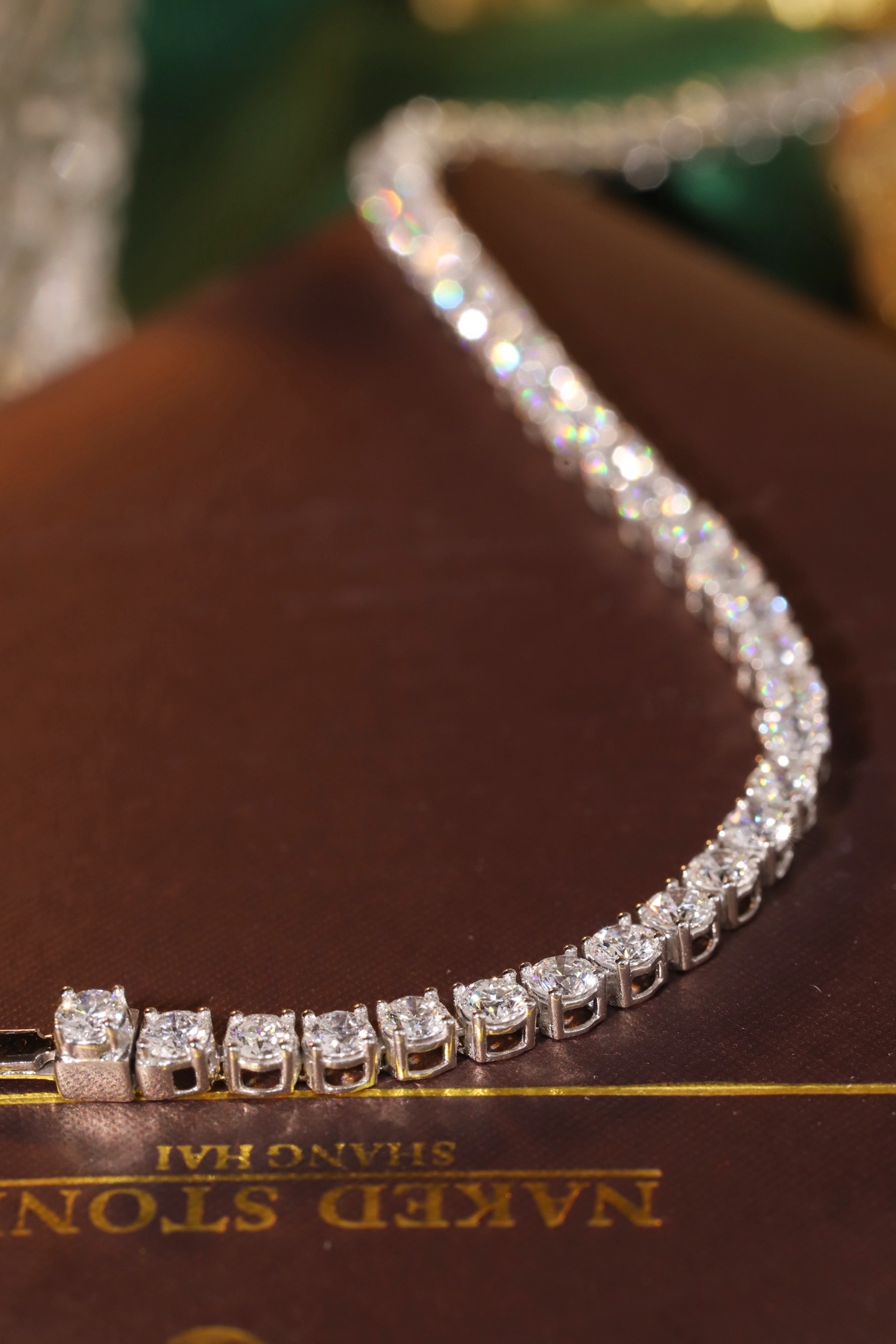 Natural Diamond Tennis Bracelet in White Gold 