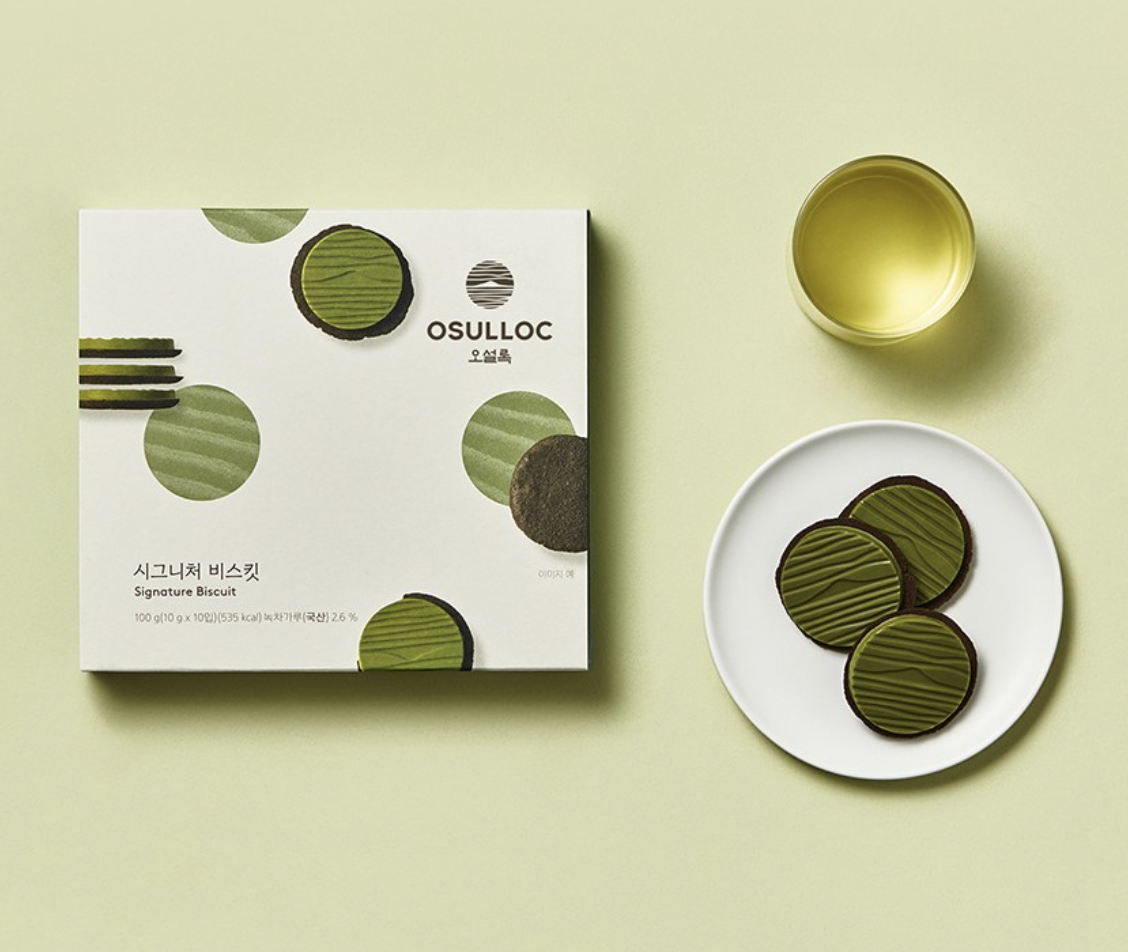 韓國 OSULLOC 特濃綠茶牛奶醬餅乾 100g/盒｜Green Tea Signature Biscuit