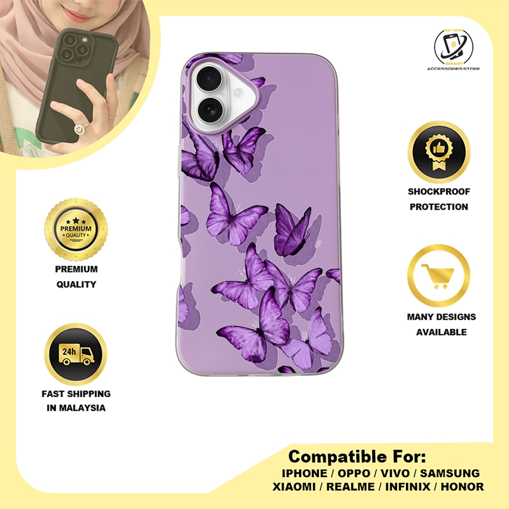 JELLY CASE PHONE FOR IPHONE - DESIGN BUTTERFLY A